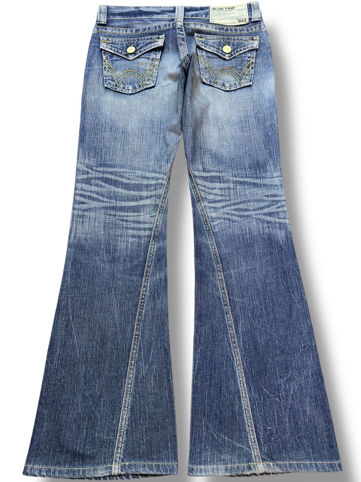 Edwin Vintage Edwin 503 Bluetrip Flare Bootcut Whiskers Denim Size US 29 - 5 Thumbnail