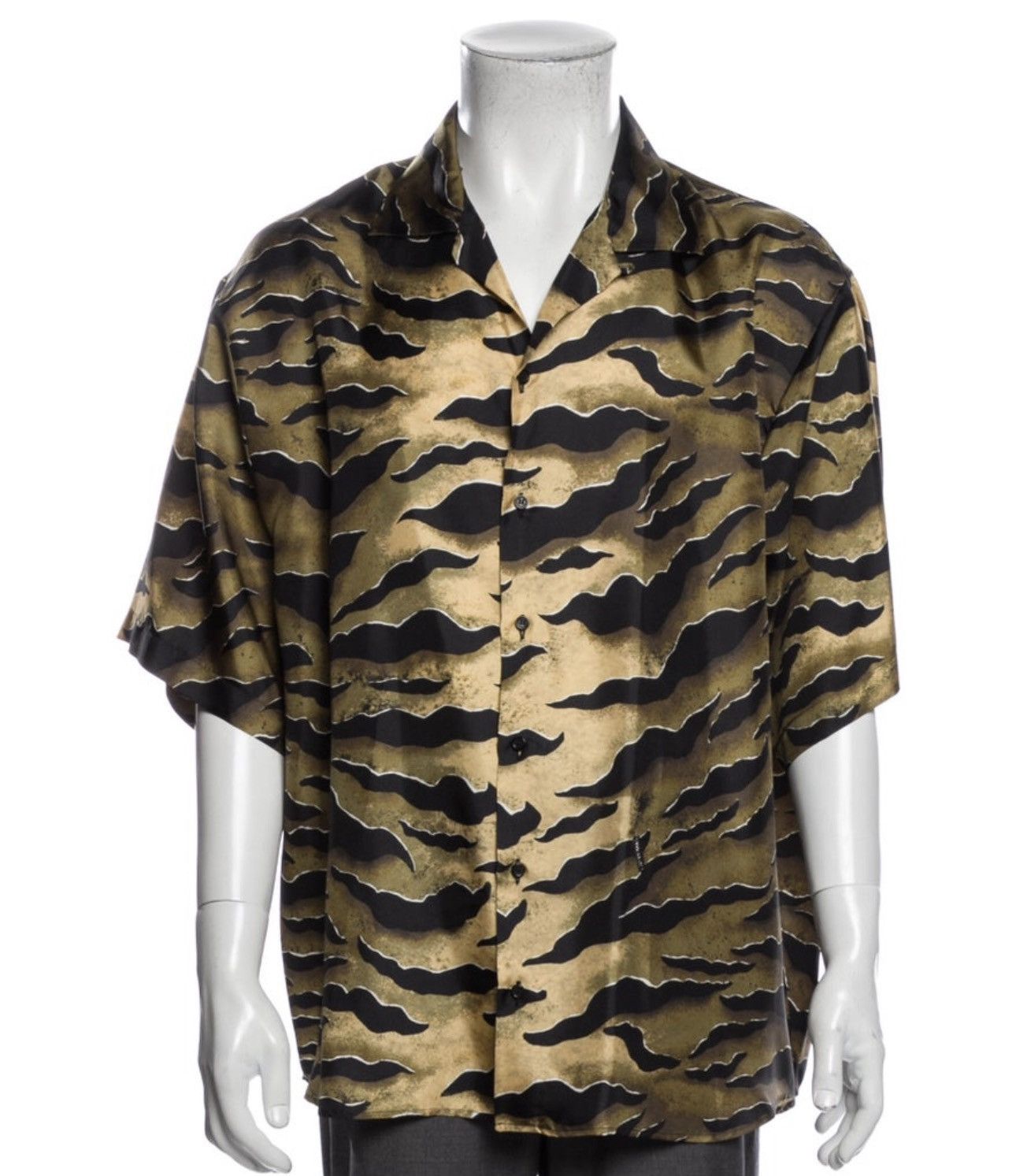 Dsquared2 Dsquared Silk Animal Print Shirt Size US L / EU 52-54 / 3 - 7 Thumbnail
