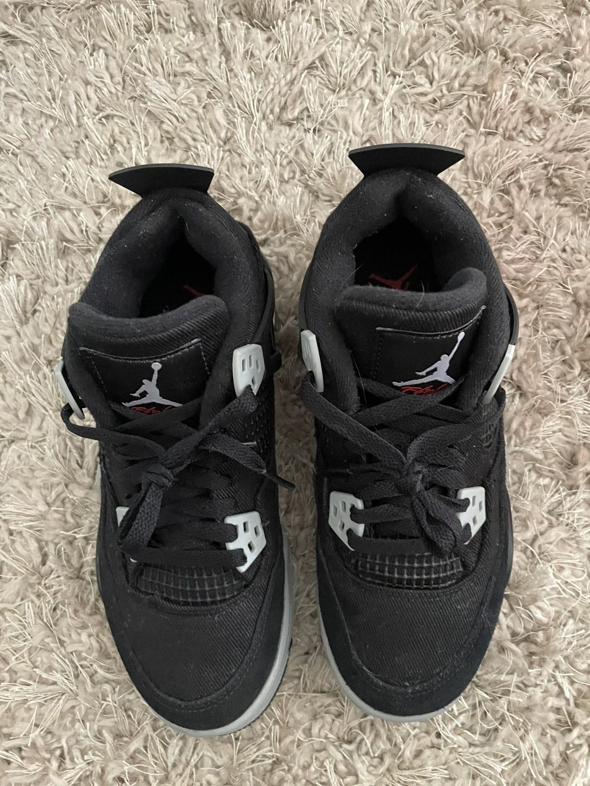 Jordan Brand Jordan 4 Black Canvas Size US 5 / EU 37 - 5 Thumbnail
