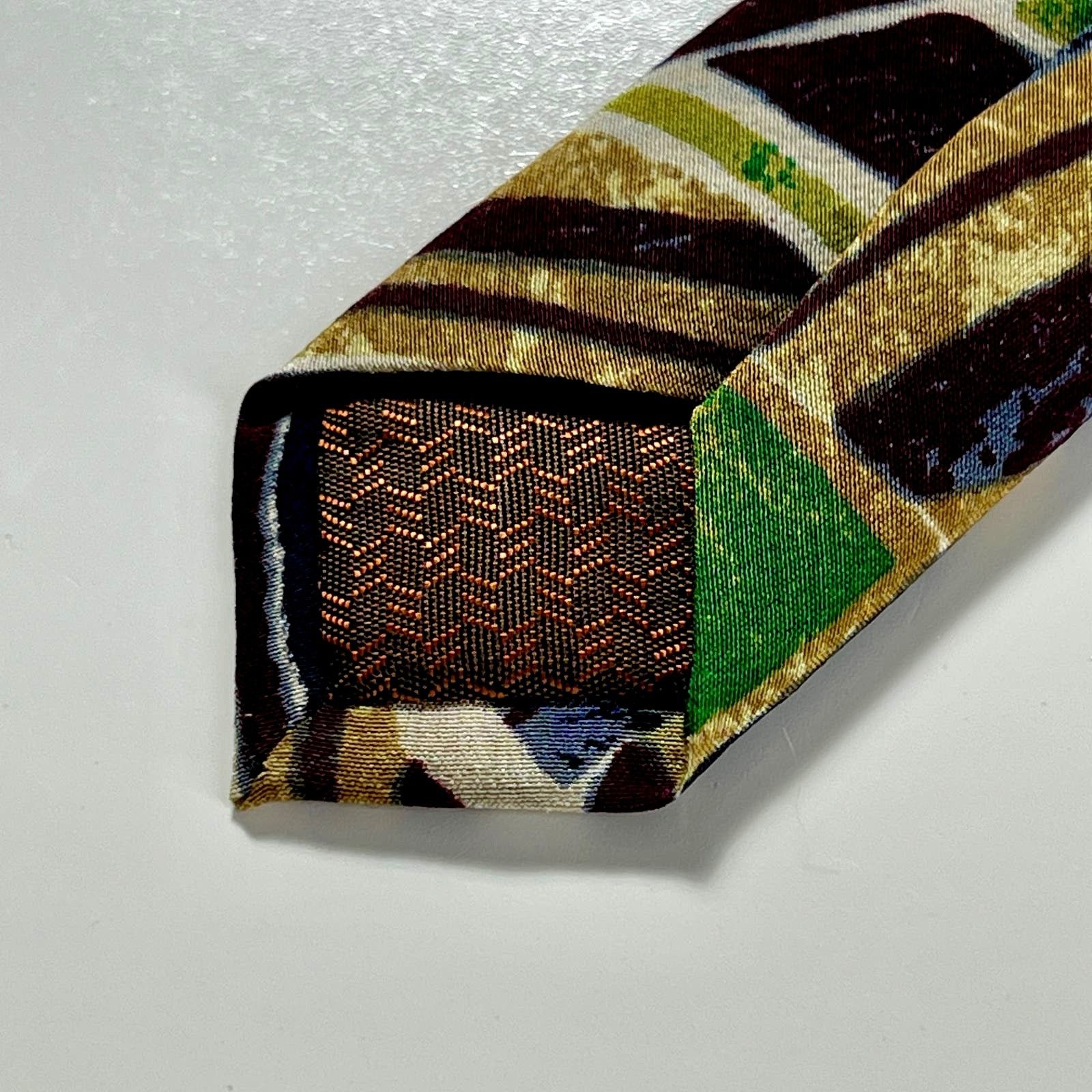 Pierre Balmain Pierre Balmain Men's Tie Blue Red 100% Silk Made In Italy Size ONE SIZE - 8 Thumbnail