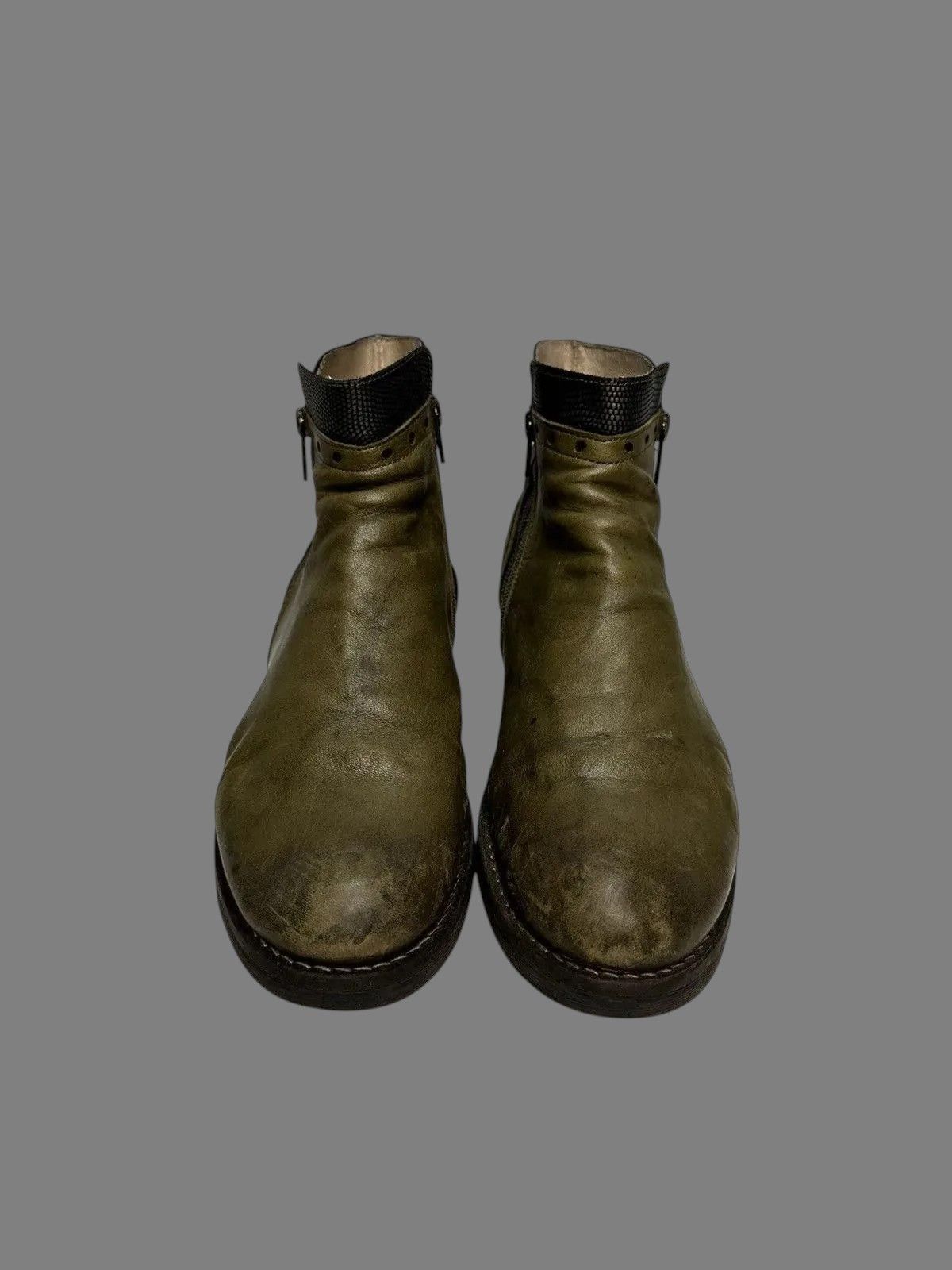 Issey Miyake Italian Vintage AS 98 Leather Biker Boots Rick Owens Style Size US 9 / IT 39 - 3 Thumbnail