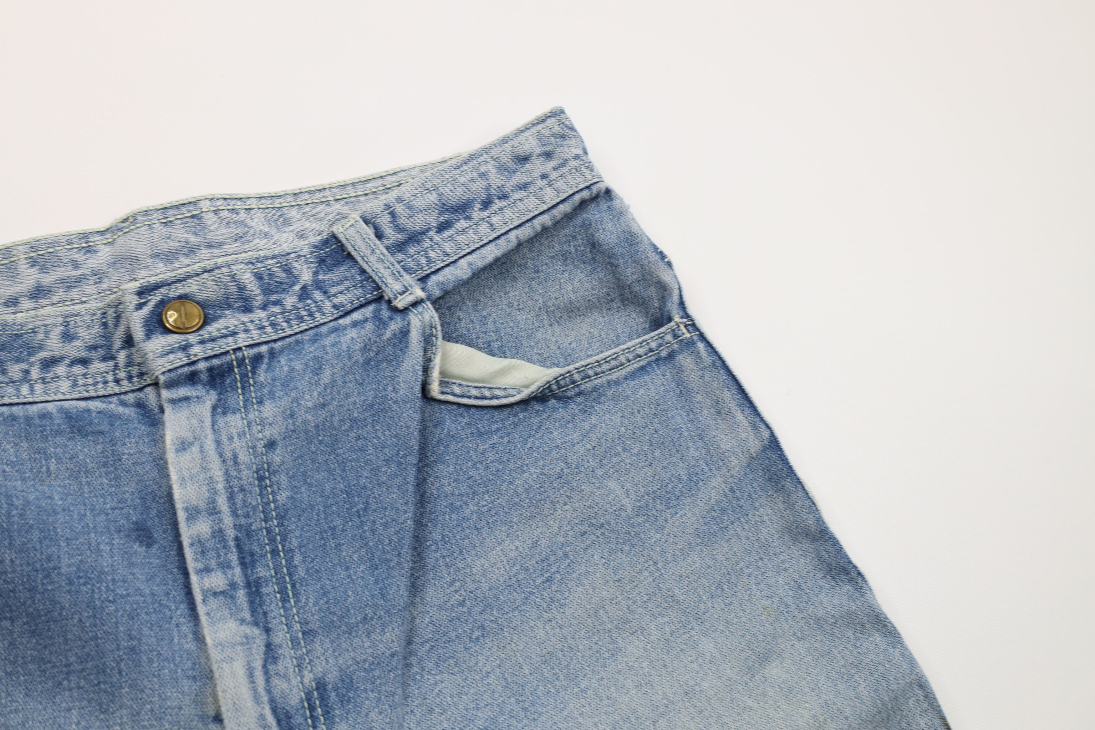 Vintage Vintage 70s Streetwear Wide Leg Flared Denim Jeans Blue Size US 32 / EU 48 - 8 Thumbnail