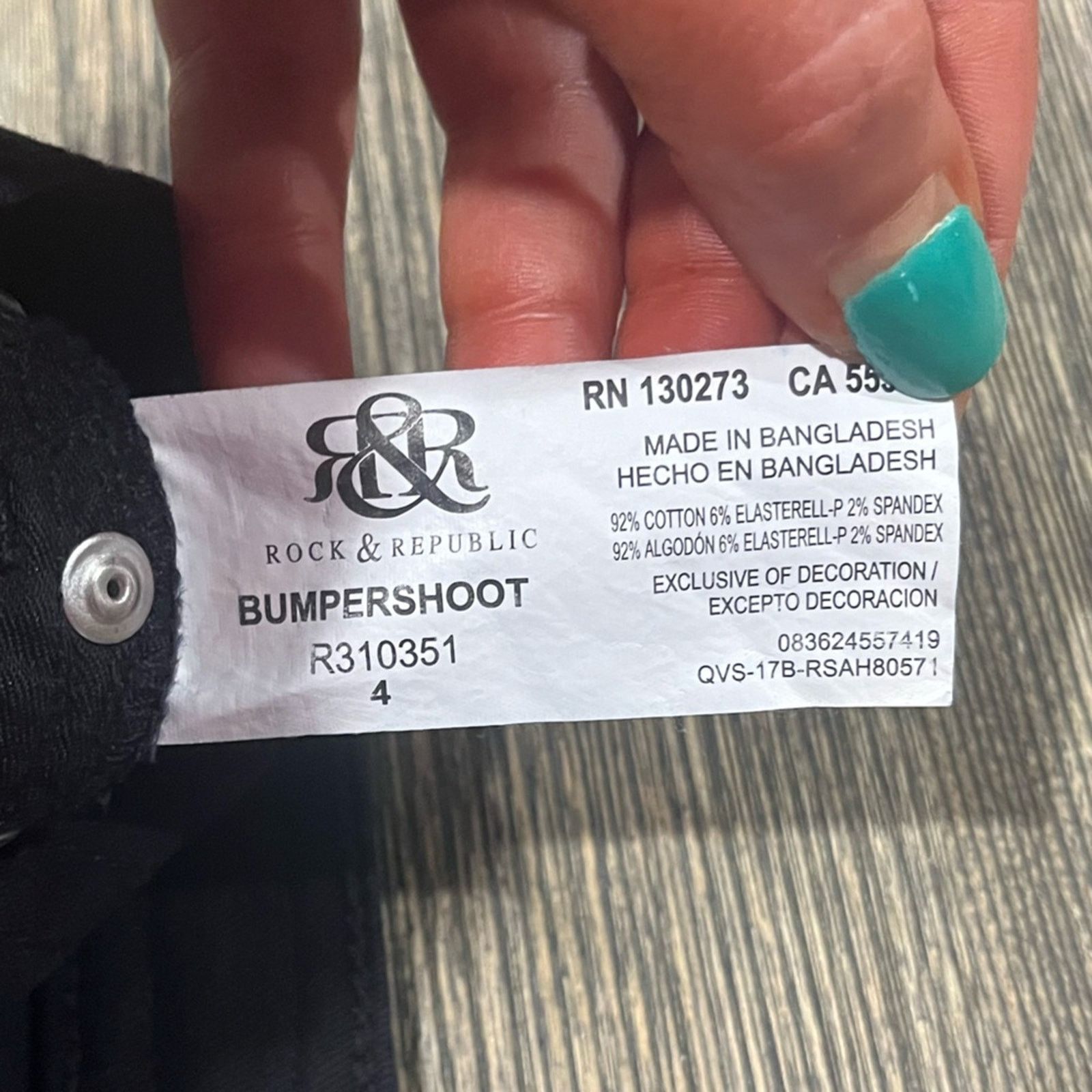 Rock & Republic Rock & Republic Womens Bumpershoot Shorts Black Size 4 Size 27" / US 4 / IT 40 - 7 Thumbnail