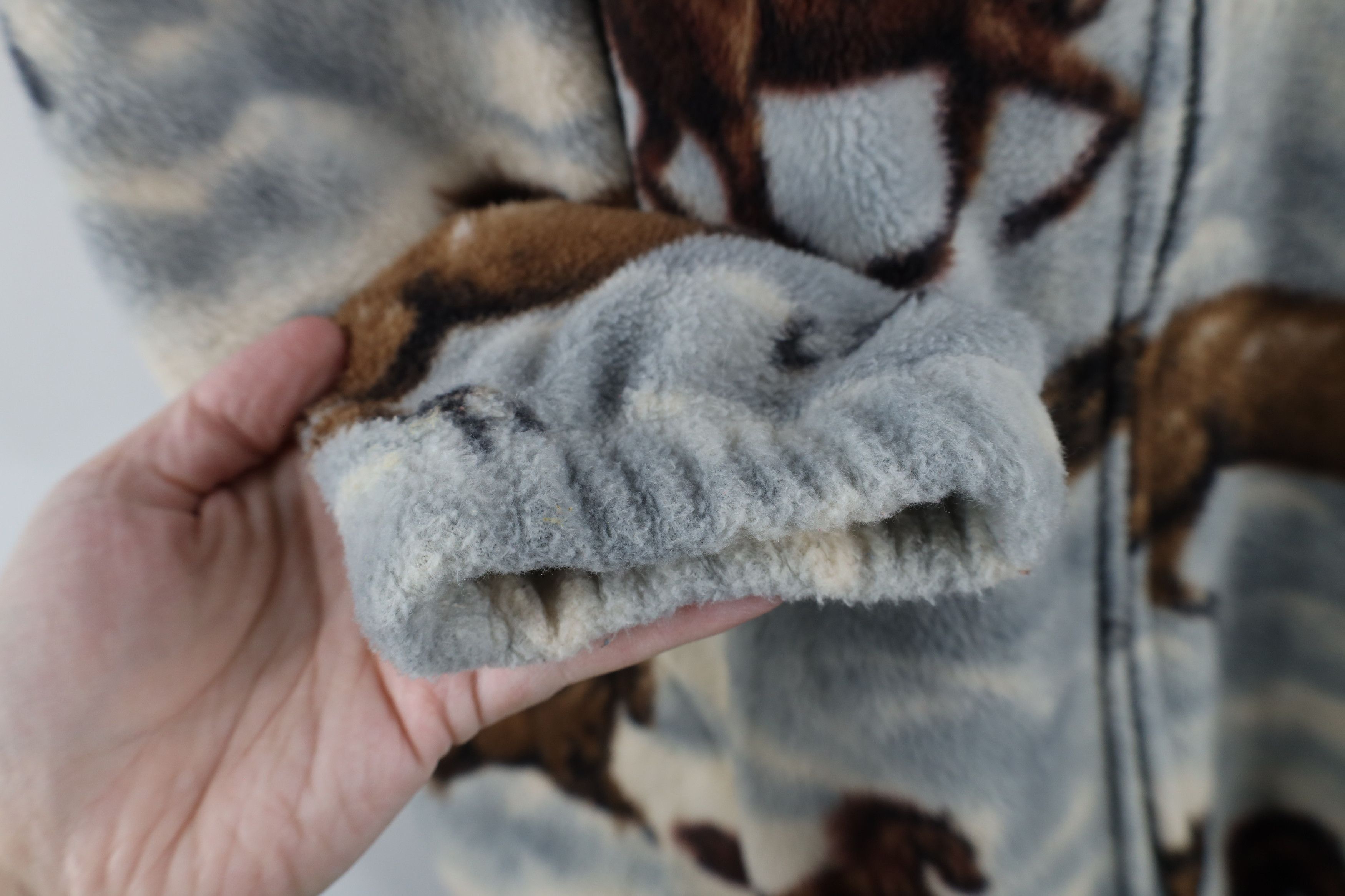 Vintage Vintage 90s Streetwear Equestrian Over Print Fleece Jacket Size XL / US 12-14 / IT 48-50 - 4 Thumbnail