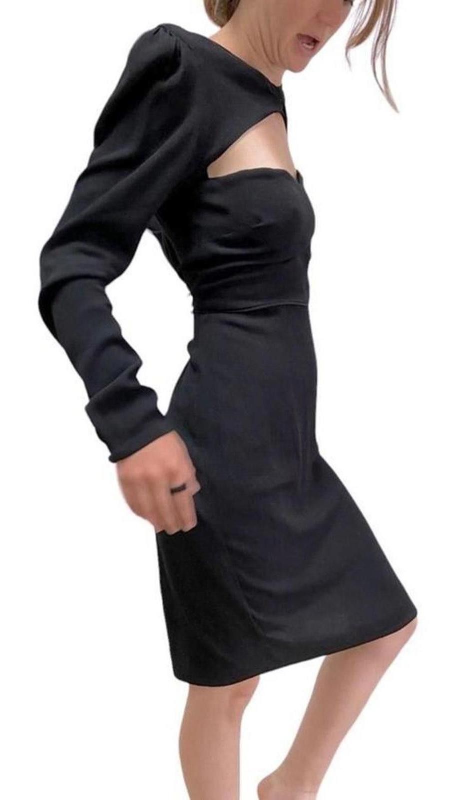 Designer Reformation Crepe Peek-a-Boo Sweetheart Cocktail Dress 12 Size XL / US 12-14 / IT 48-50 - 2 Thumbnail