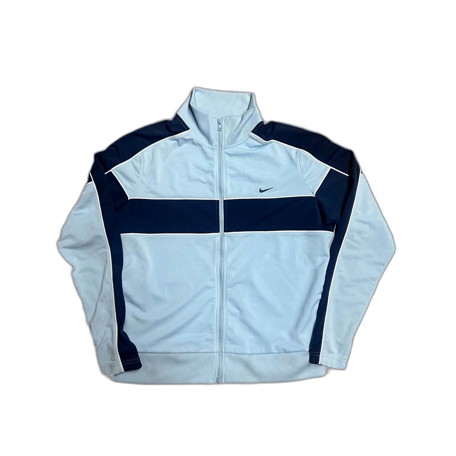 Nike Vintage Nike Light Blue Jacket Basketball Track Suit Jacket Size US XL / EU 56 / 4 - 1 Thumbnail