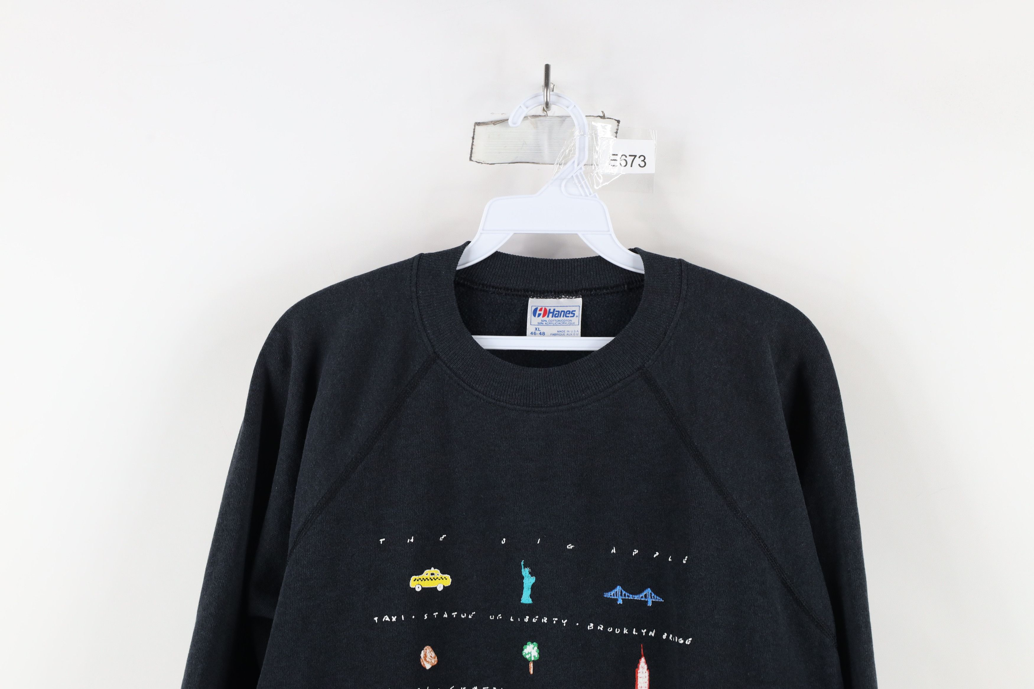 Vintage Vintage 80s Streetwear Spell New York City Sweatshirt USA Size XL / US 12-14 / IT 48-50 - 2 Thumbnail