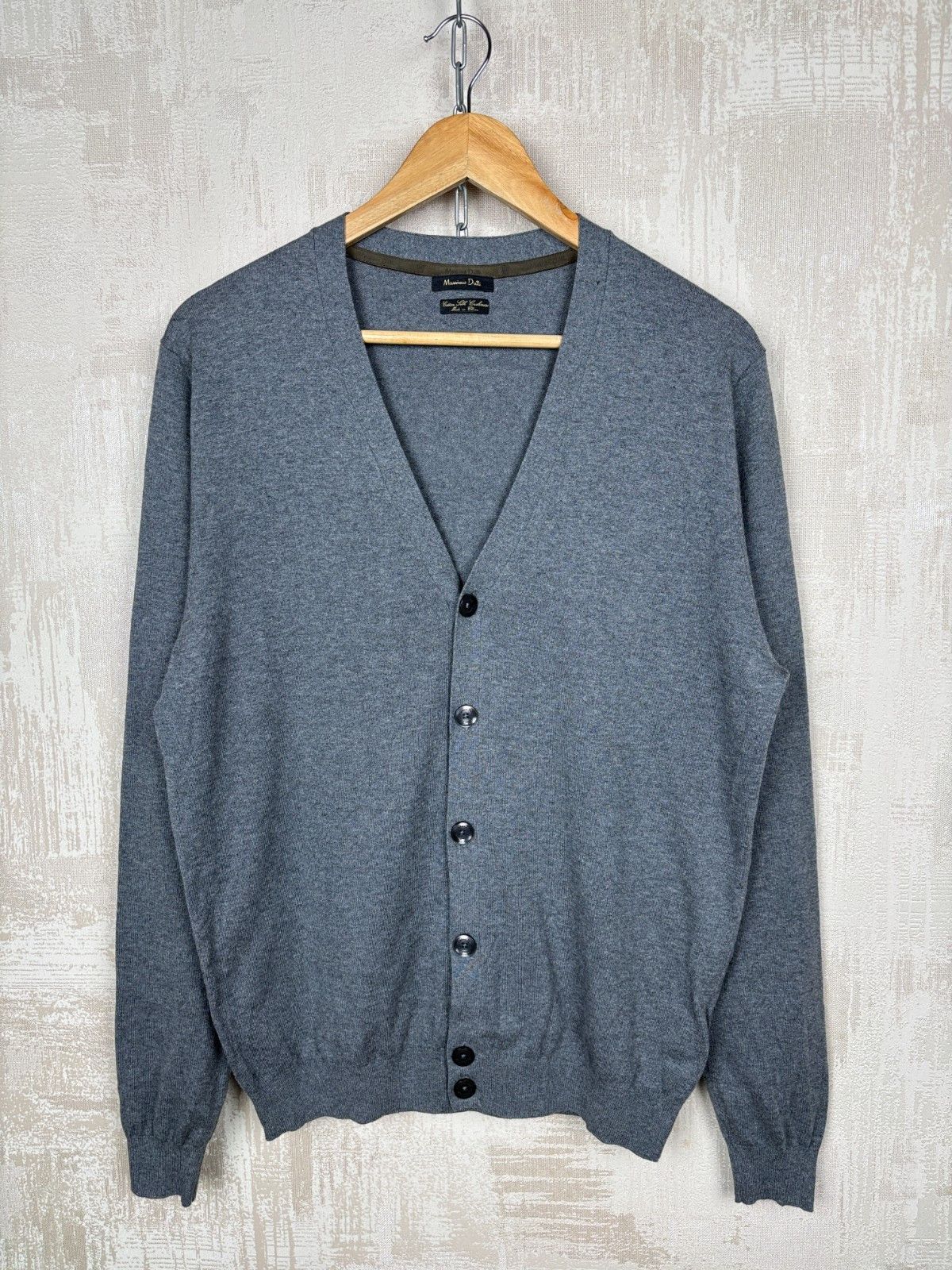 Massimo Osti Massimo Dutti Cotton Silk Cashmere Cardigan Sweater Size US L / EU 52-54 / 3 - 1 Thumbnail