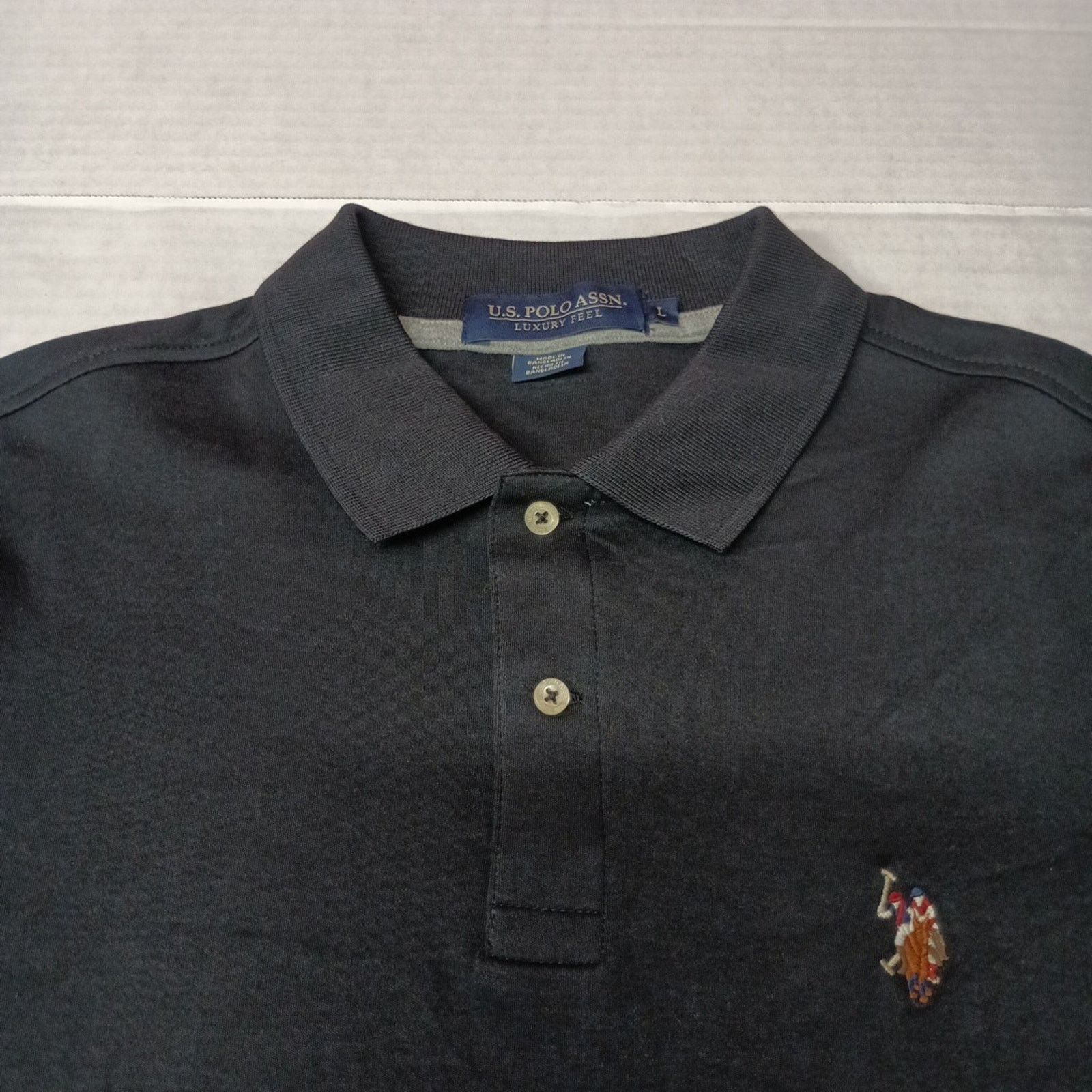 U.S. Polo Assn. U.S. Polo Assn Interlock Polo Shirt Black Men's Size L Large Size US L / EU 52-54 / 3 - 2 Thumbnail