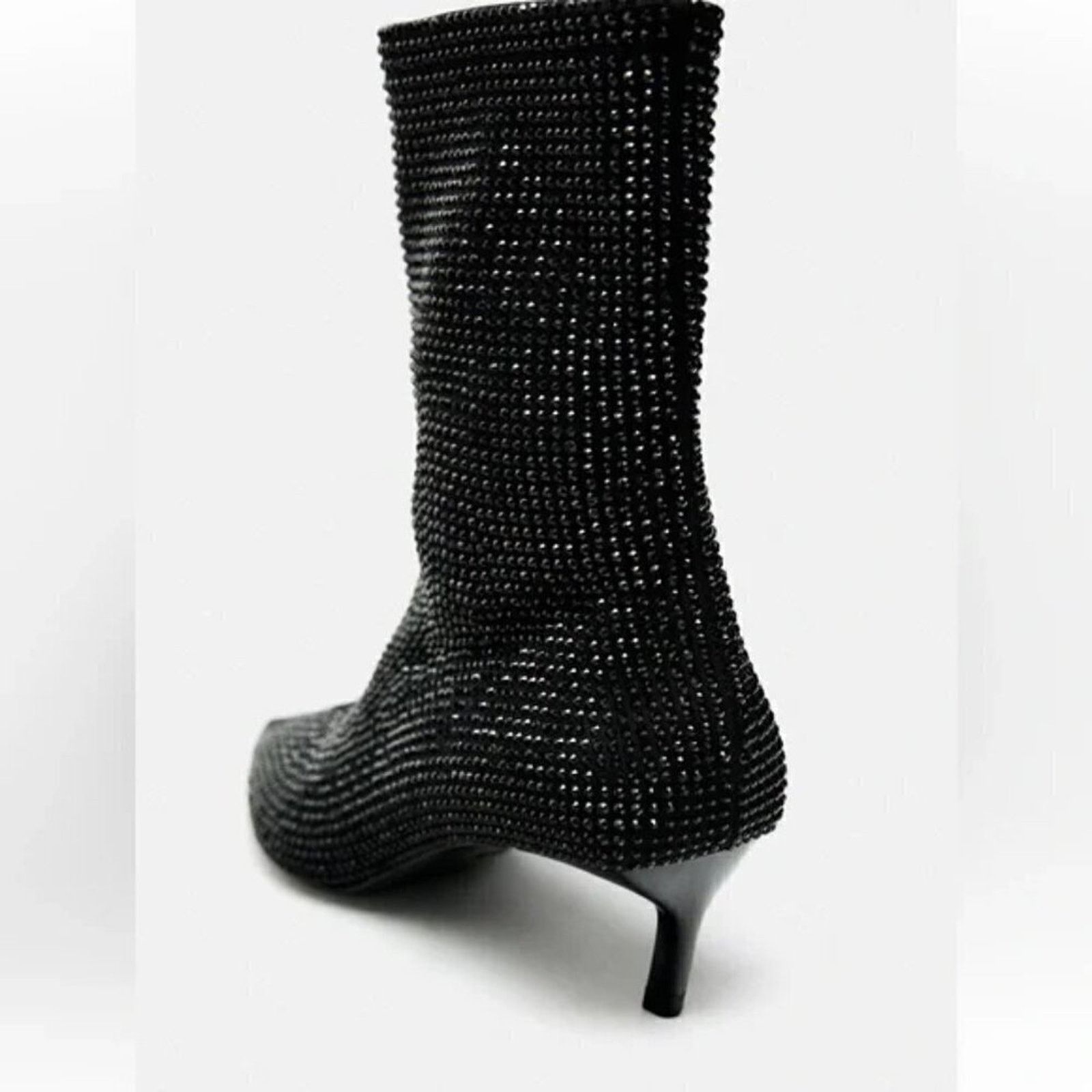 Zara ZARA Rhinestone Pointed Toe Ankle Boots – Sz 6.5, 8 NWT Size US 6.5 / IT 36.5 - 22 Thumbnail