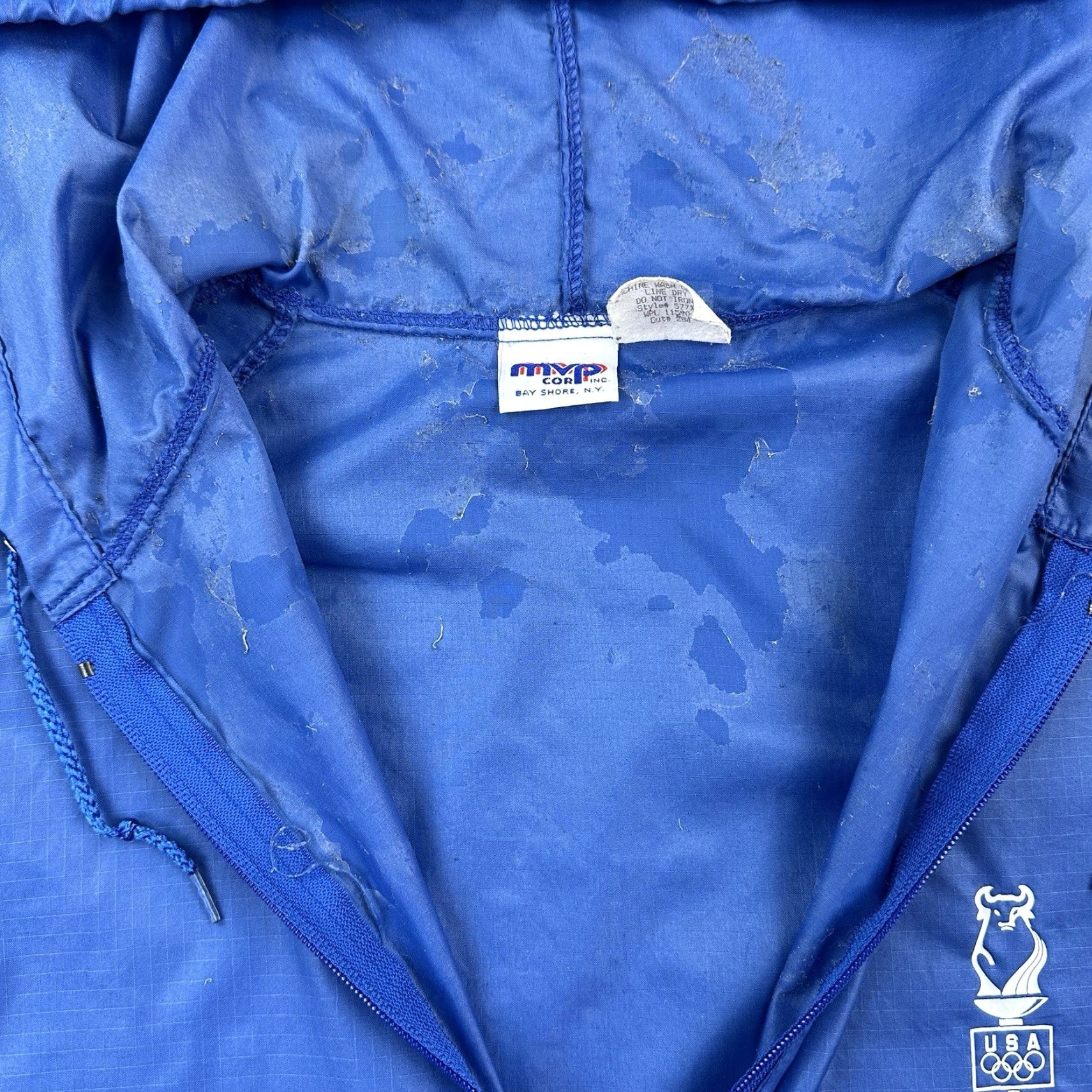 Vintage VINTAGE MVP Pullover Mens 2XL 1/4 Zip Merrill Lynch Olympic Hooded Windbreaker Jacket Size US XXL / EU 58 / 5 - 7 Thumbnail