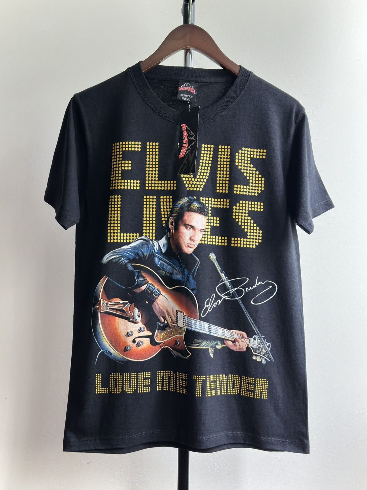 Band Tees × Vintage Vintage Elvis Presley Love Me Tender Rock Band Tee Size US M / EU 48-50 / 2 - 1 Thumbnail