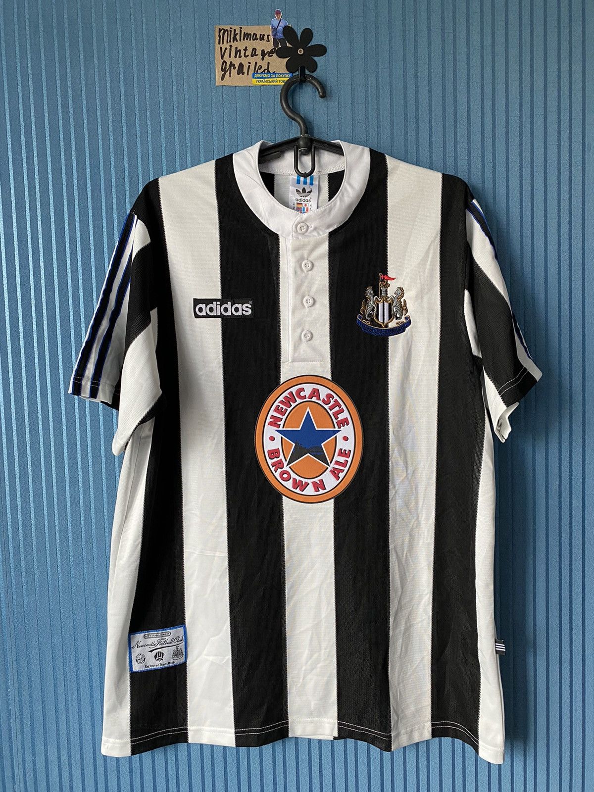 Adidas Adidas Newcastle 1995/97 Home jersey hype kit rare blockcore ...