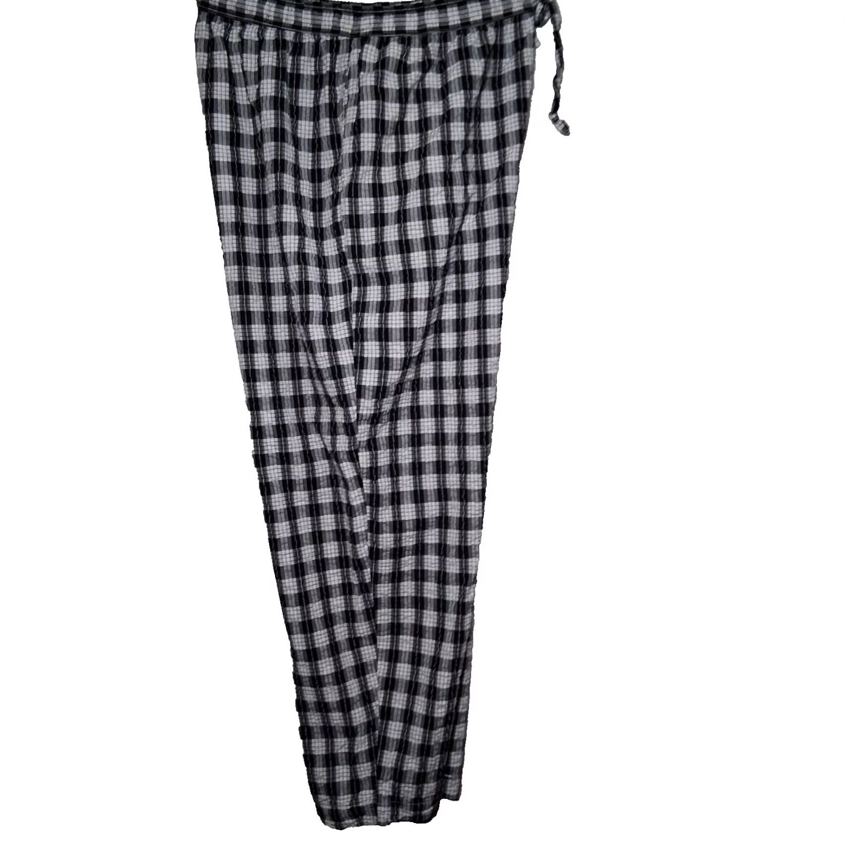 Vintage VINTAGE Fashion Bug Pants Womens 22 Black Plus Size 22W 24W White Plaid Seersucker Elastic Size 40" / US 18 - 3 Thumbnail