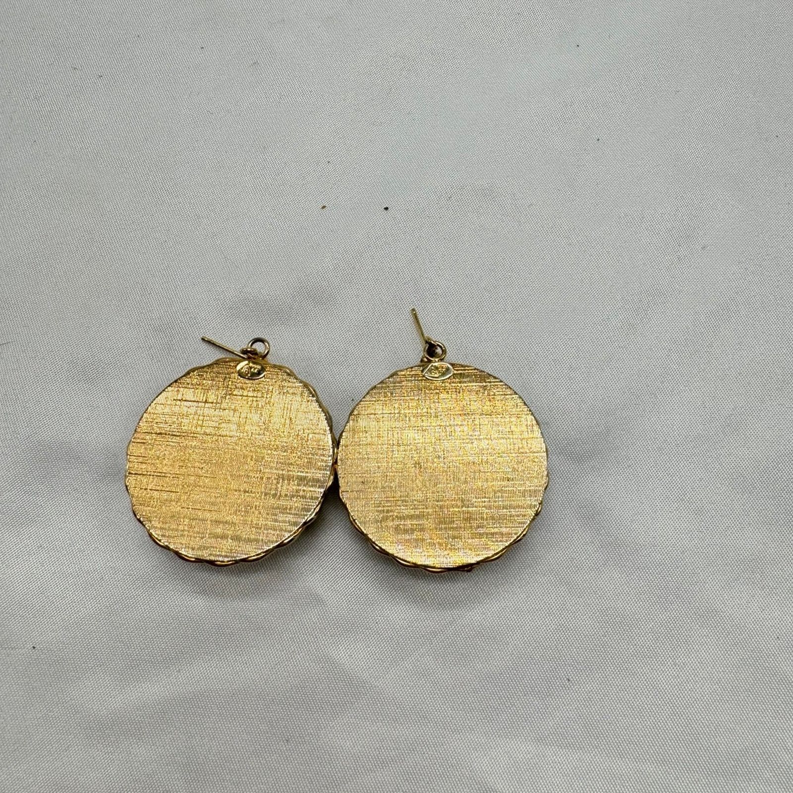 NBDN Nobrandedon VTG rose relief drop earrings Size ONE SIZE - 5 Thumbnail