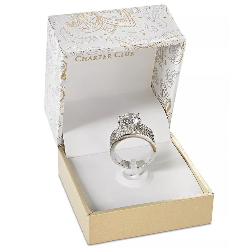 Other Charter Club Crystal Triple-Row Ring Silver Size 8 | NWT Size ONE SIZE - 3 Thumbnail