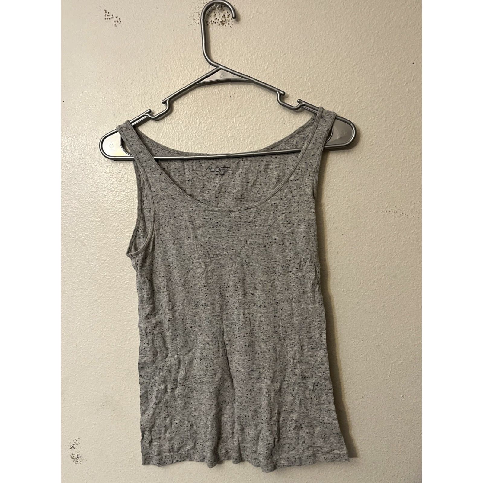 Loft Loft Tank Top Women Medium Cotton Gray GUC TS Sleeveless Shirt Junior? Size M / US 6-8 / IT 42-44 - 2 Thumbnail