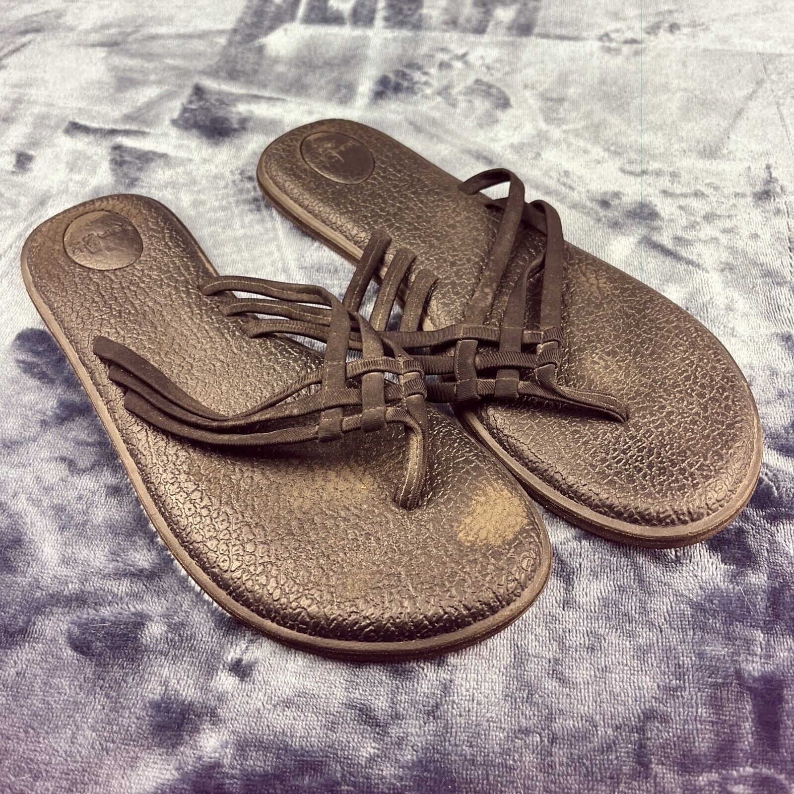 Sanuk Sanuk Yoga Salty Flip Flop Sandals Women's Size 10 Black Size US 10 / IT 40 - 1 Thumbnail