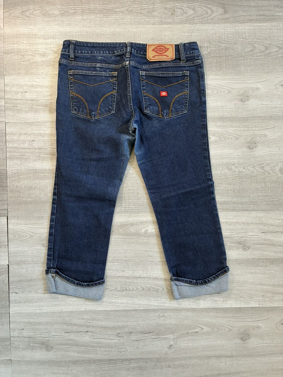 Dickies Vintage Dickies Women’s Capri Jeans Dark Wash Cuffed Size 34" / US 12 / IT 48 - 8 Thumbnail