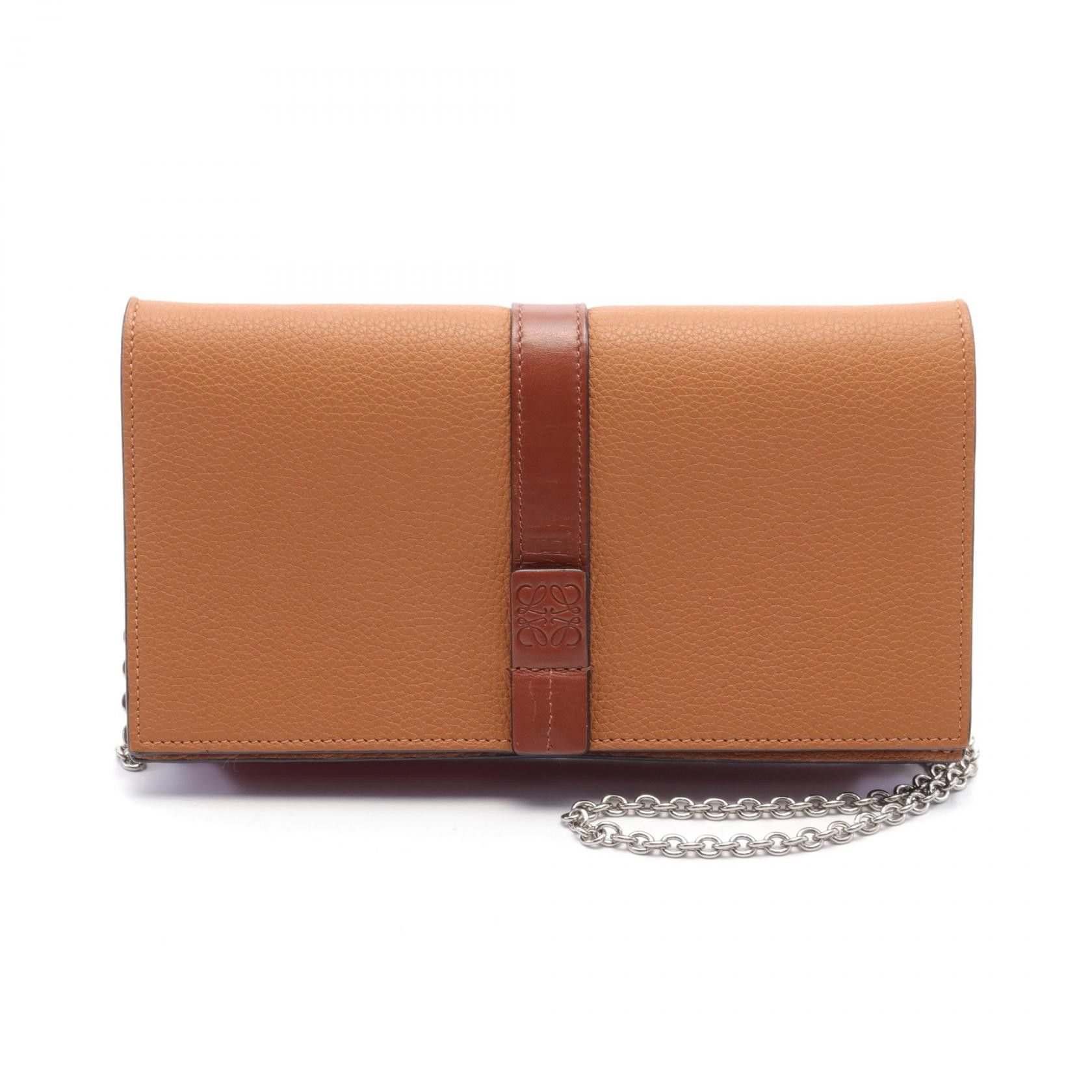 Loewe Loewe WALLET ON CHAIN Leather Shoulder Bag Leather Shoulder