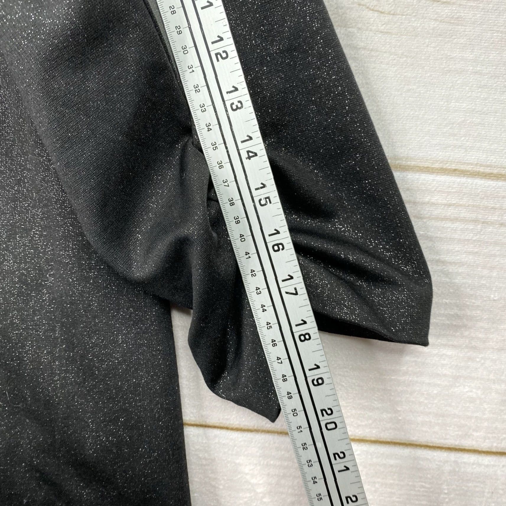 Vintage Maurices Cardigan Jacket 4X Black Glitter One Button Ruched Slvs Stretch Women Knit Cardigan Women Mens? Size XXL / US 16-18 / IT 52-54 - 4 Thumbnail