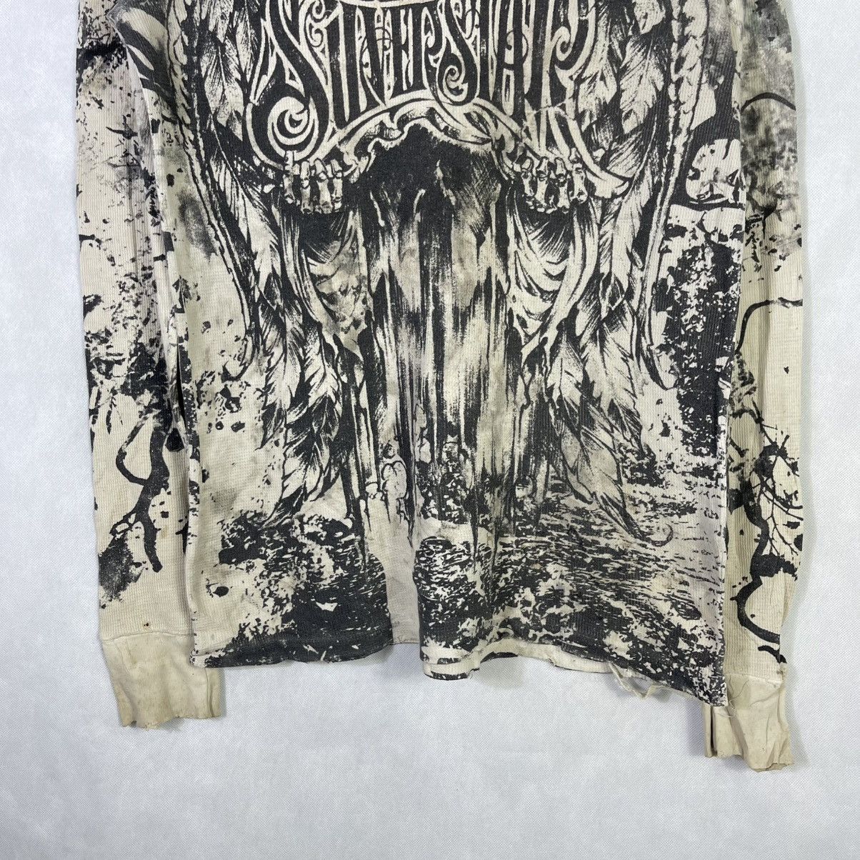 Vintage Y2k Silverstar Death Reaper Trashed OVP Tshirt Size US L / EU 52-54 / 3 - 4 Thumbnail