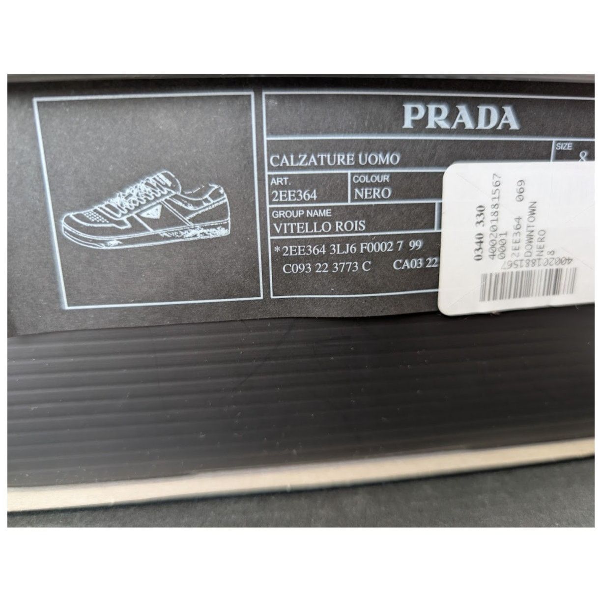 Prada o1rshd1 Calzature Uomo Low-Top Sneakers in Nero Size US 9 / EU 42 - 23 Thumbnail