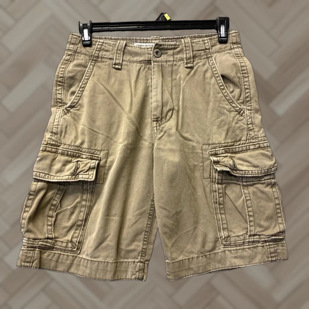 Vintage American Eagle Outdoor Cargo Shorts Mens 28/29 Light Olive Green Regular Fit Casual Travel Size US 28 / EU 44 - 1 Thumbnail