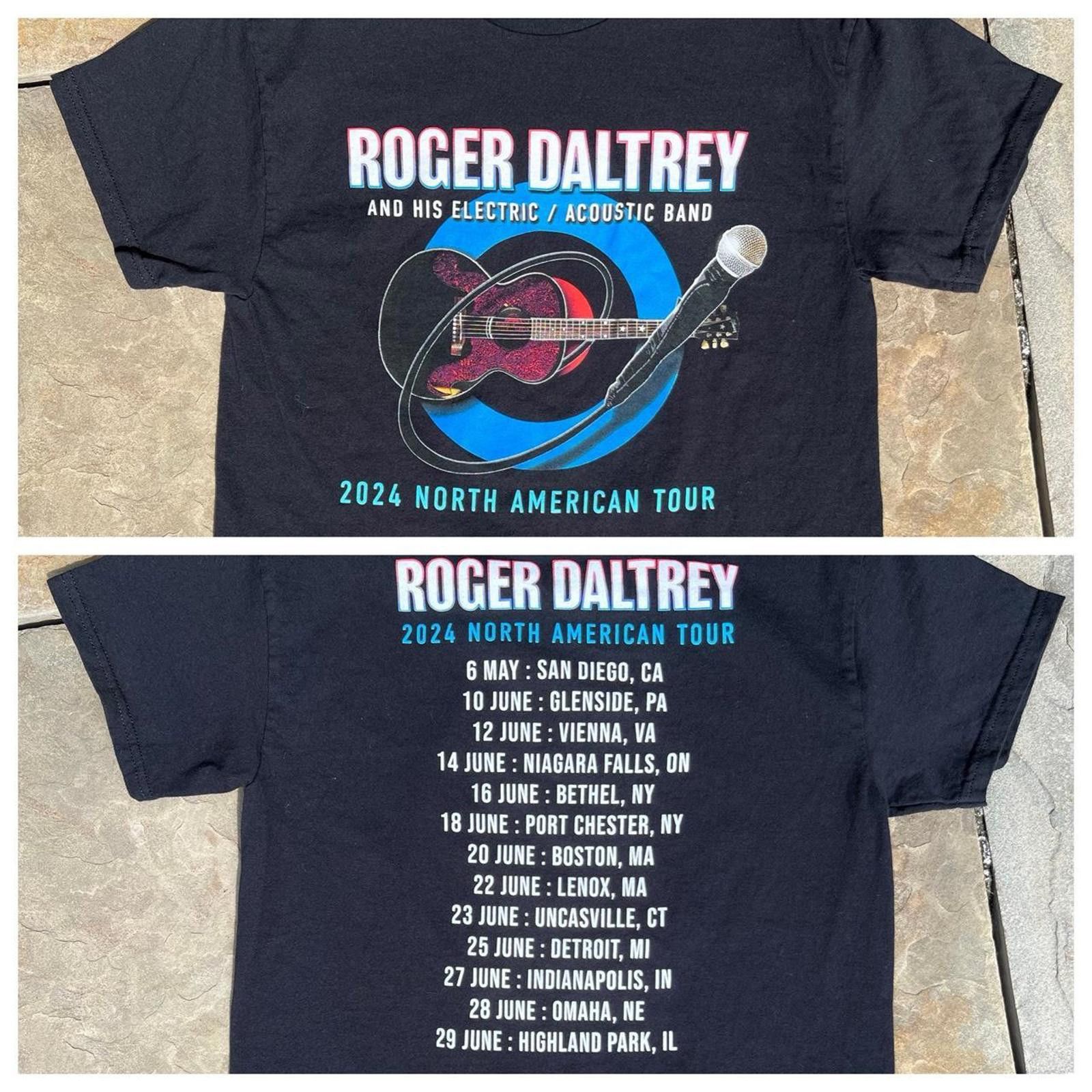 Other Roger Daltrey 2024 North America Tour Black Concert Tee Size US M / EU 48-50 / 2 - 1 Thumbnail