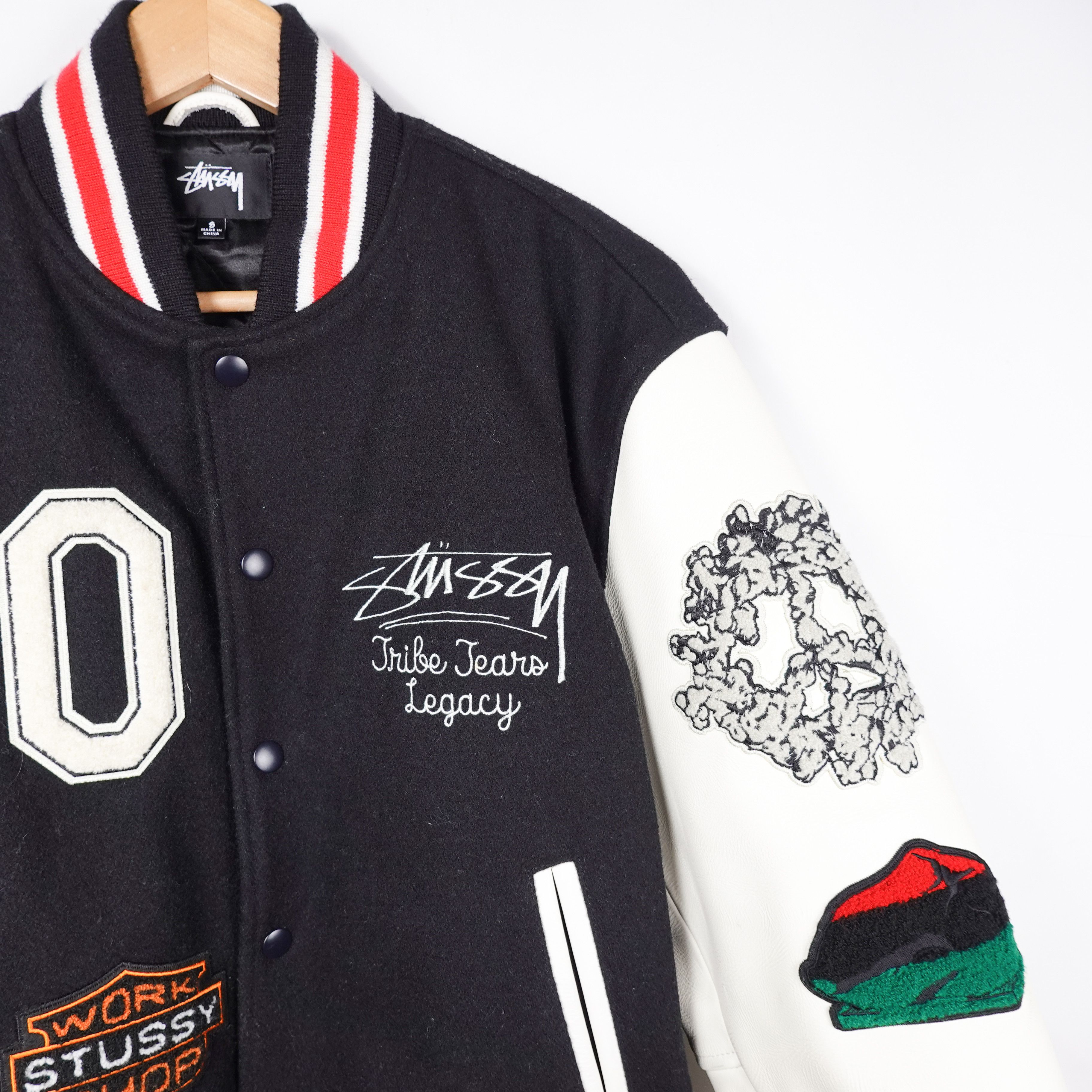 DENIM TEARS × Our Legacy × Stussy Stussy Denim Tears Our Legacy TTL Varsity Jacket - Size S Size US S / EU 44-46 / 1 - 4 Thumbnail