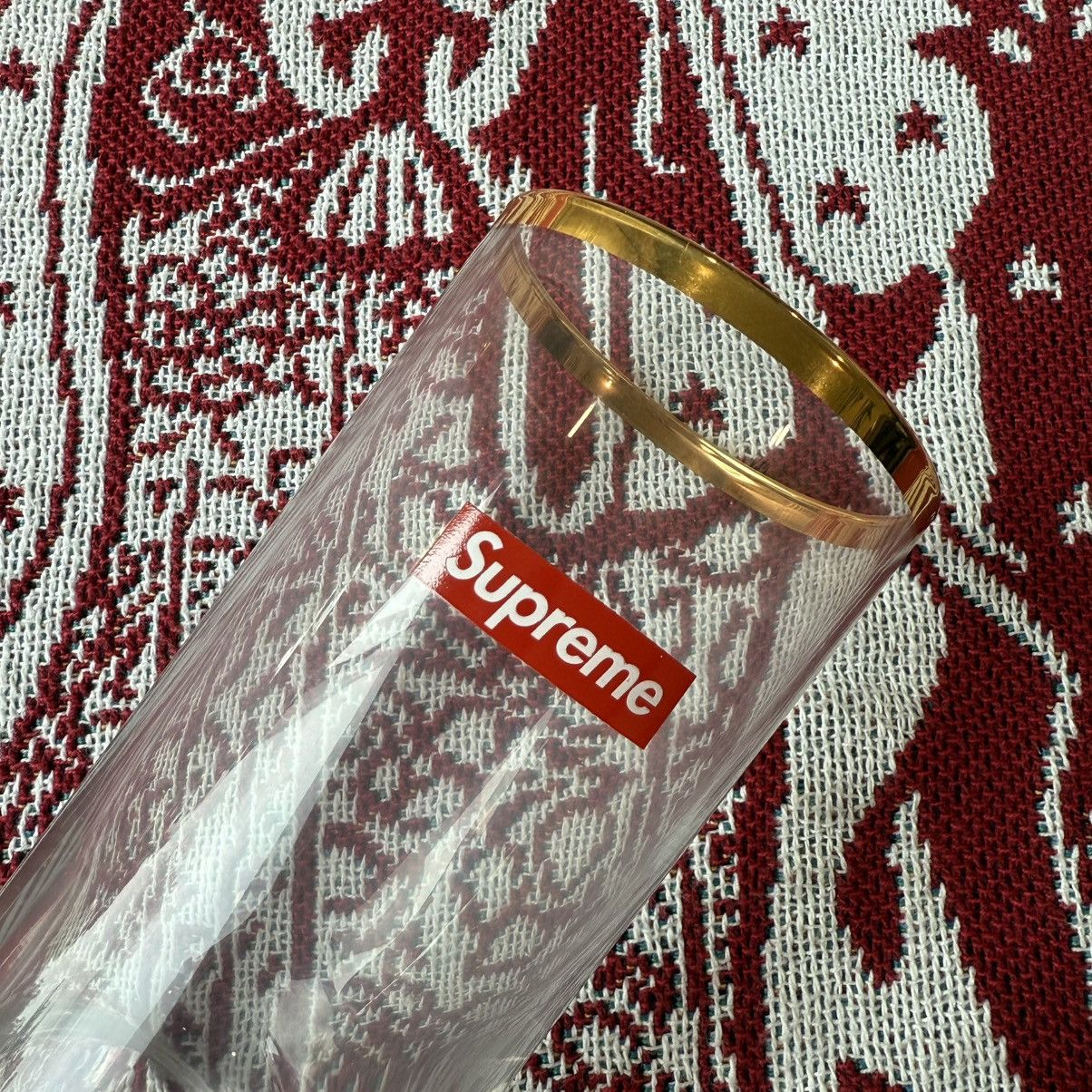 Supreme FW15 Supreme Bar Glass Gold Rim Drinking Cup Clear Box Logo Size ONE SIZE - 2 Thumbnail