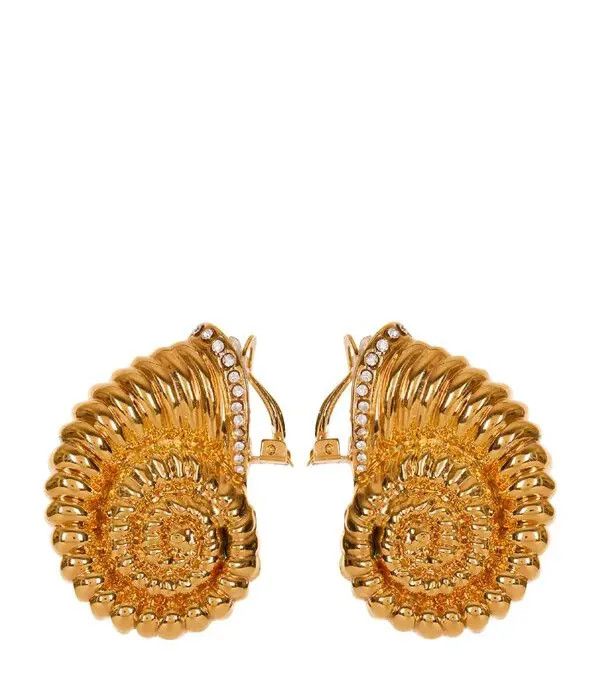 Balmain o1s1wg111225 Size:OS/Snail Rhinestone Earrings in Golden Size ONE SIZE - 3 Thumbnail