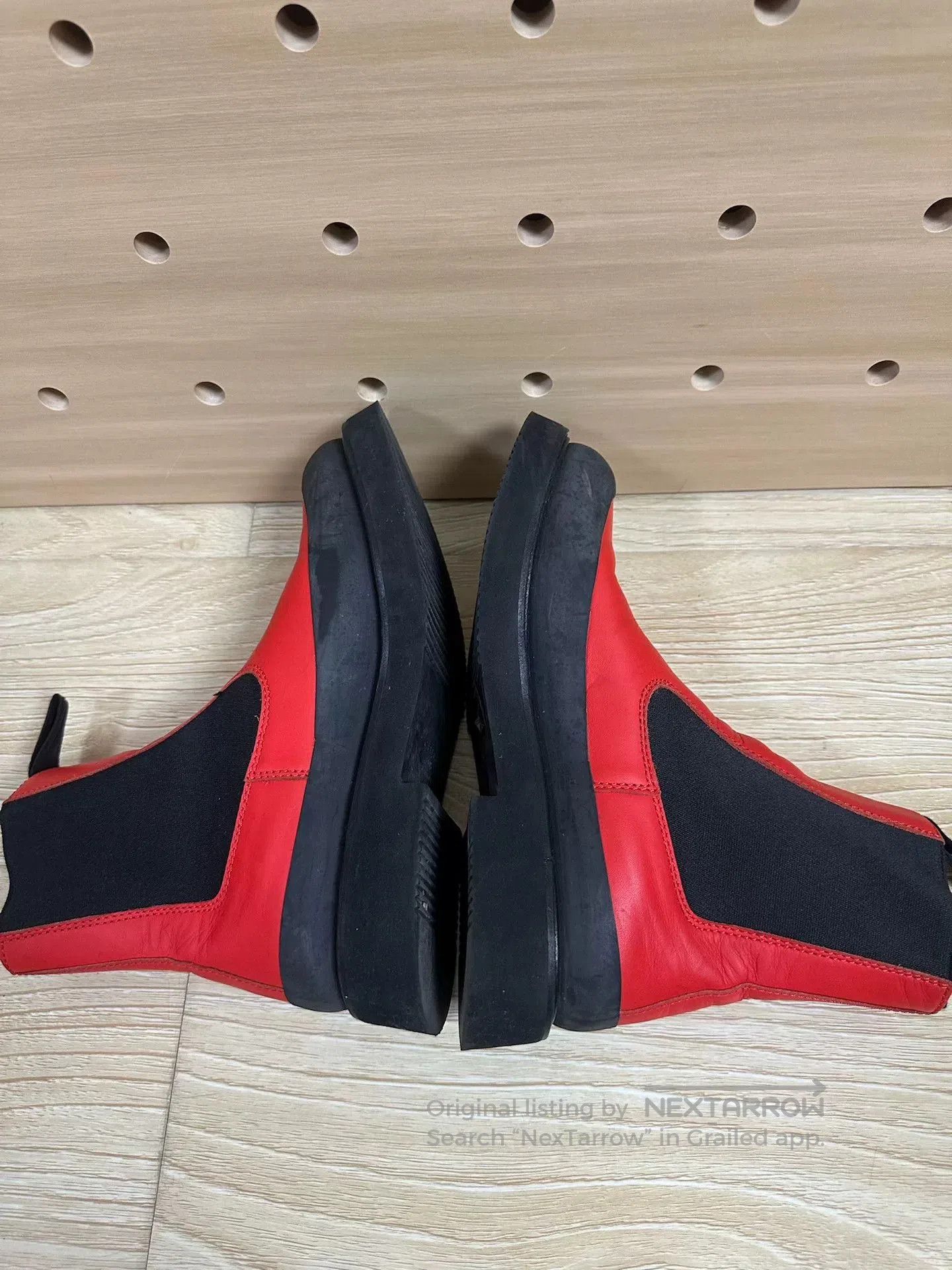 Celine Red and Black Chelsea Boots for Women. Size US 7 / IT 37 - 4 Thumbnail