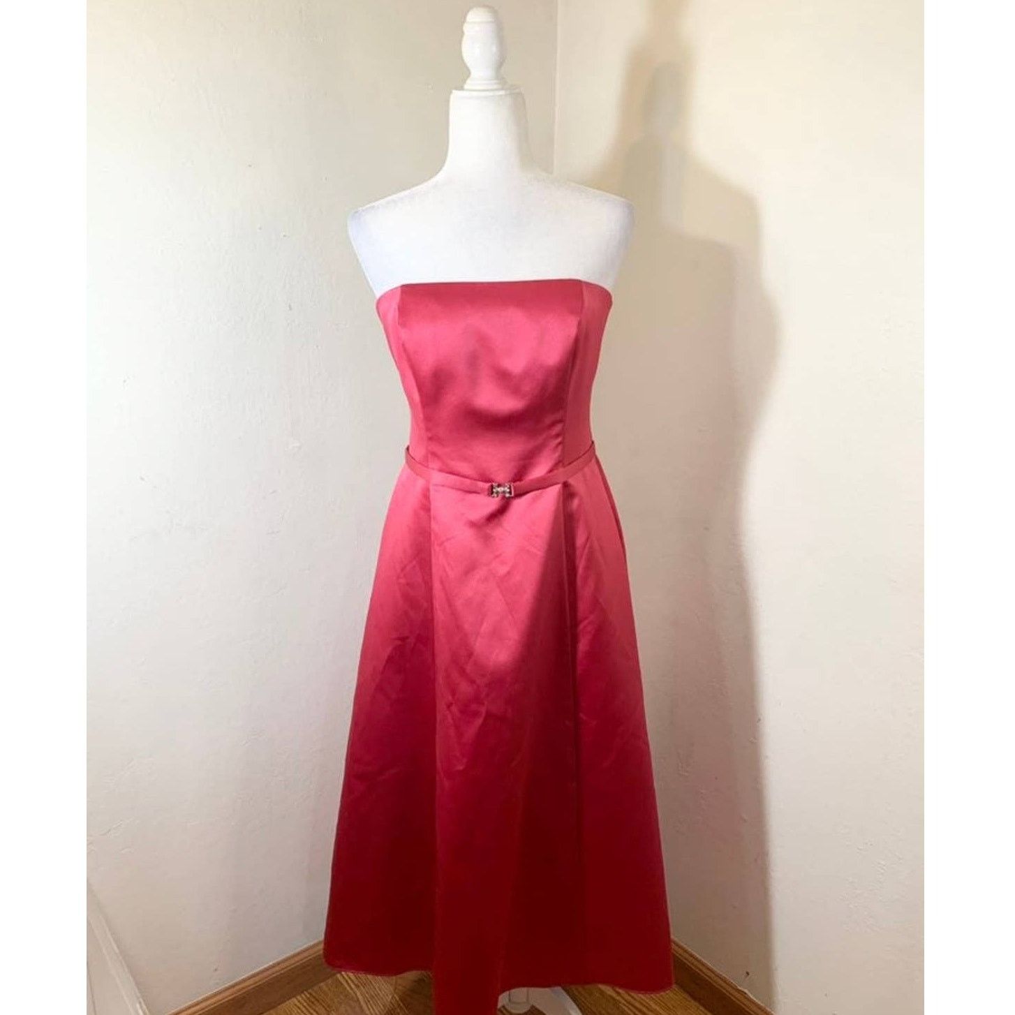 Other Michaelangelo Pink Satin Long Dress size 8 Size M / US 6-8 / IT 42-44 - 12 Thumbnail