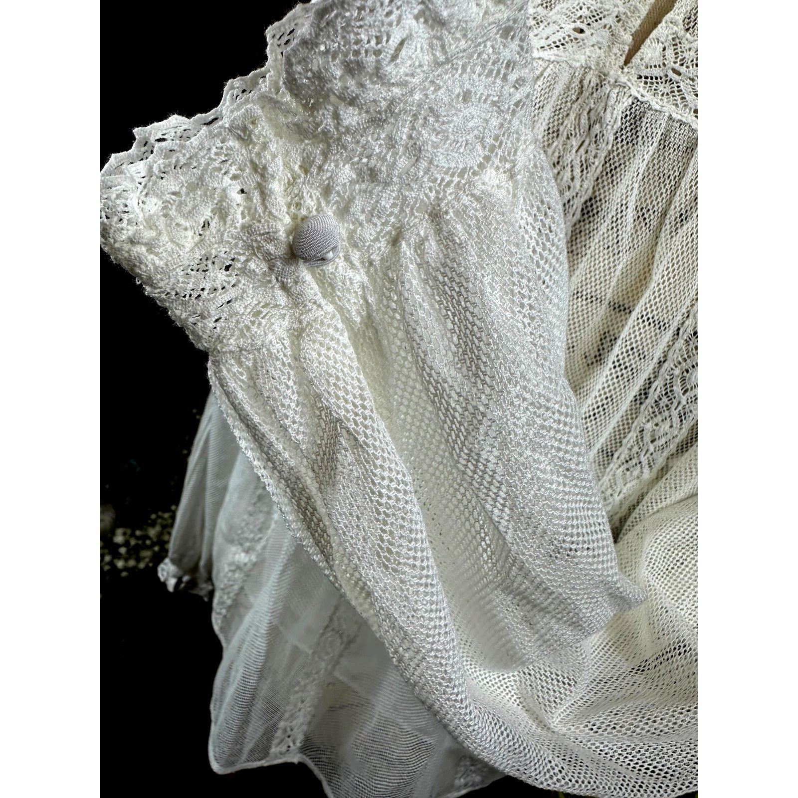 Other St Roche Ruffle Lace Embroidered Flores Top White Size 4 Size S / US 4 / IT 40 - 10 Thumbnail
