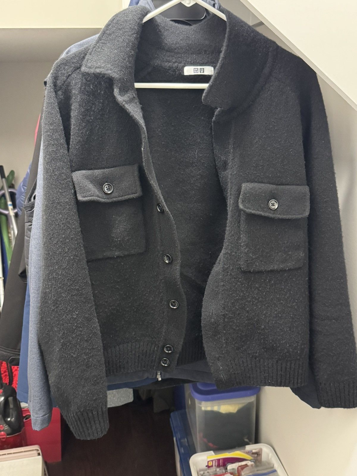 Uniqlo Black Uniqlo lambswool sweater Size US L / EU 52-54 / 3 - 3 Thumbnail