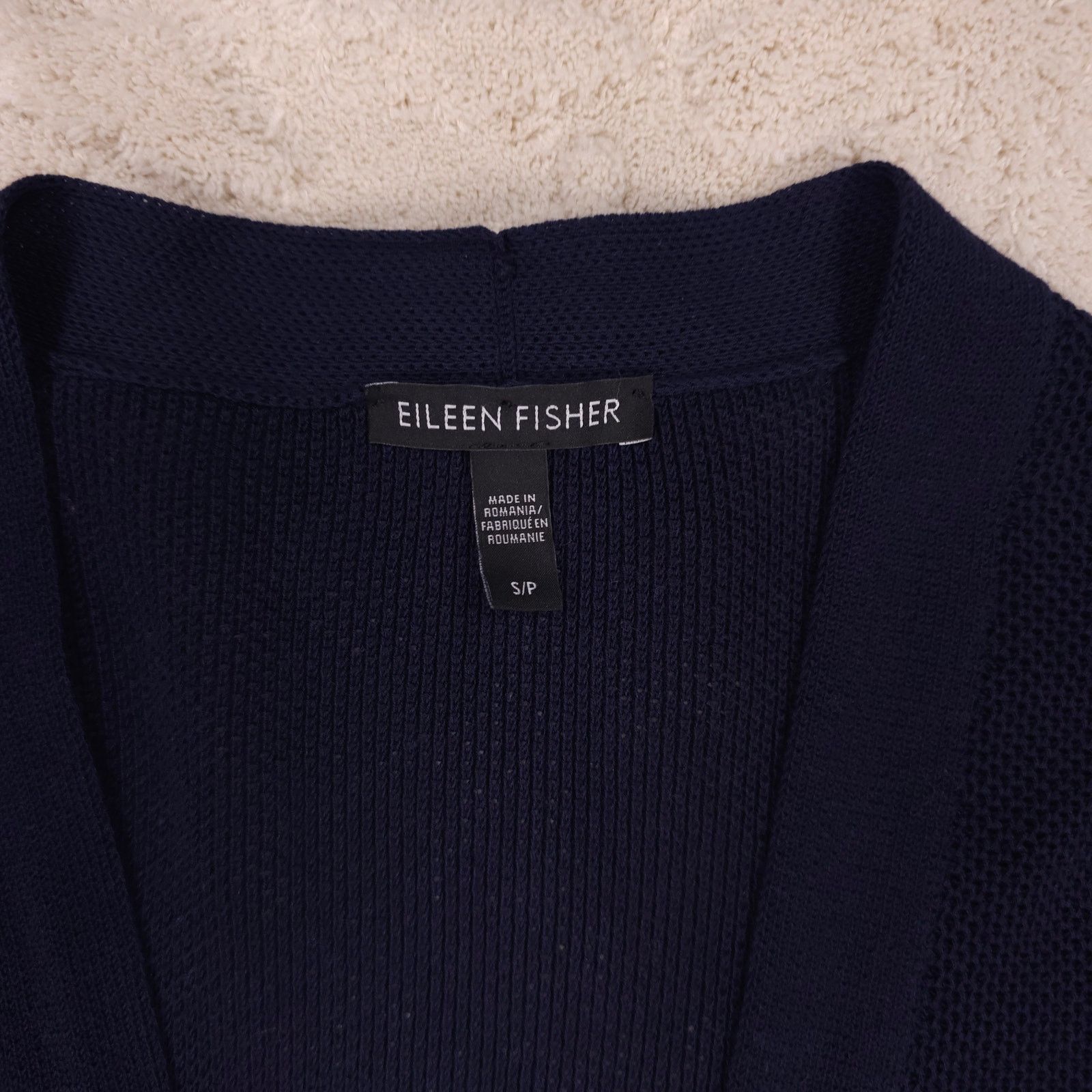 Eileen Fisher Eileen Fisher Open Front Long Cardigan Blue Sz Small Size S / US 4 / IT 40 - 6 Thumbnail