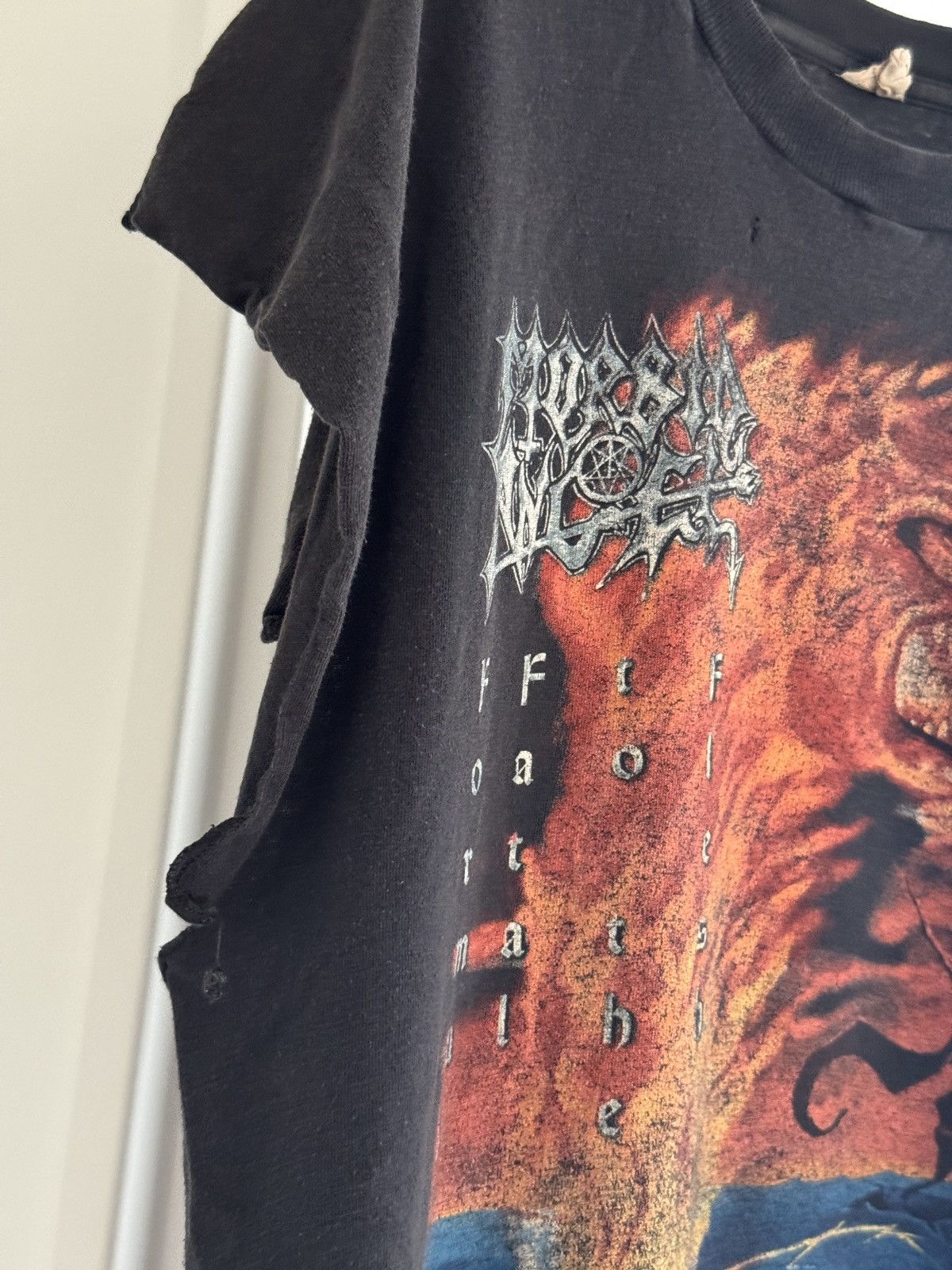 Band Tees *RARE* 90s VINTAGE THRASHED FADED MORBID ANGEL METAL DEATH Size US XL / EU 56 / 4 - 12 Thumbnail
