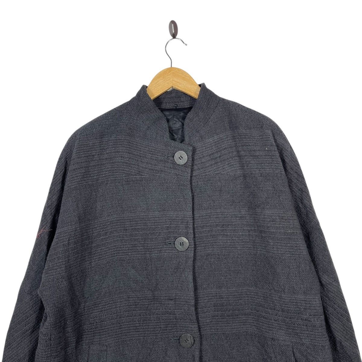 Vintage Keiko Kishi by Nosh Textured Coat Jacket Minimalist Japan Size US XXL / EU 58 / 5 - 2 Thumbnail
