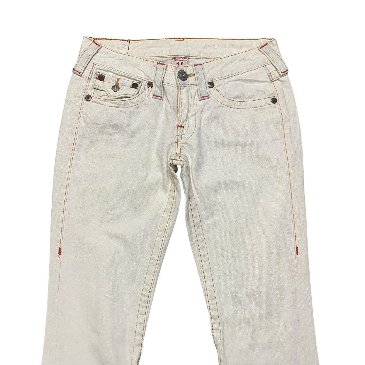 True Religion True Religion Off White Denim Flare Jeans Size 26" / US 2 / IT 38 - 3 Thumbnail
