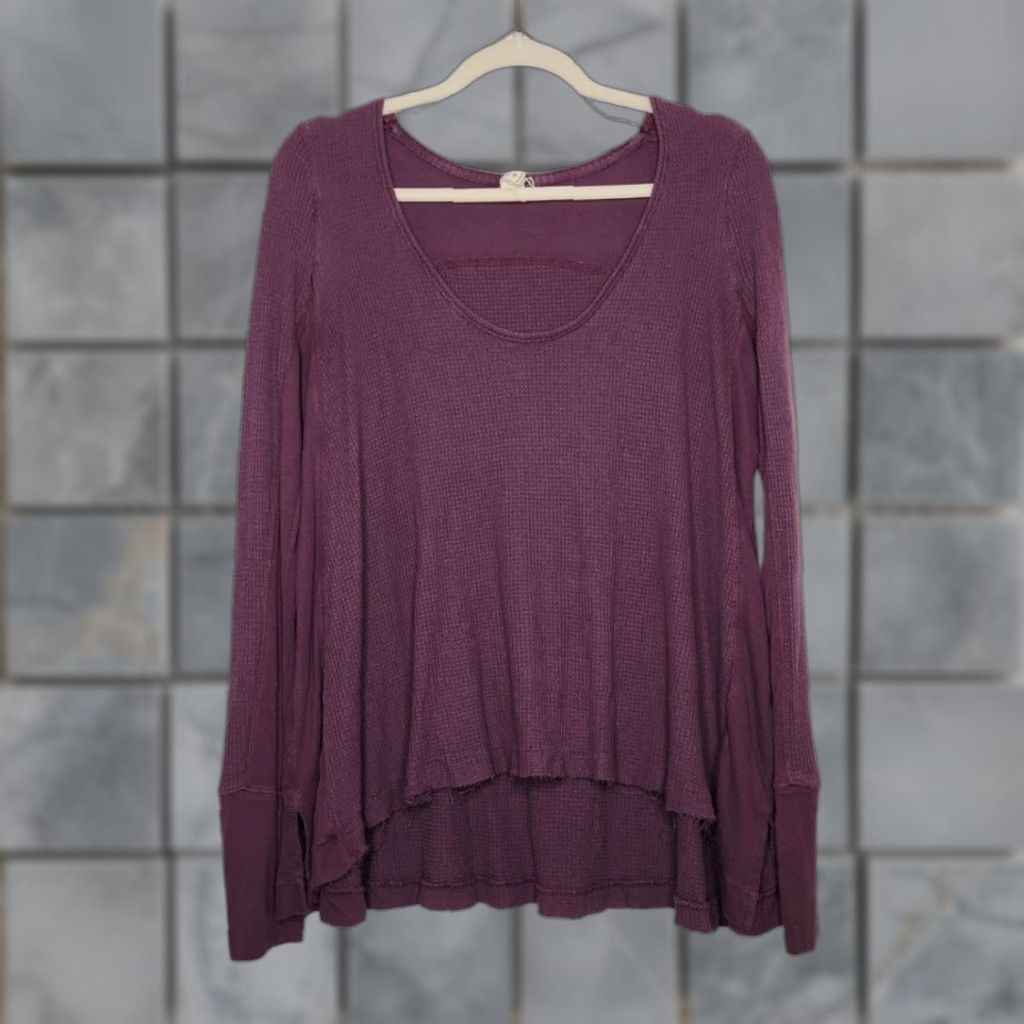 Vintage VINTAGE We the Free Shirt M Purple Long Sleeve Boho Flowy Size M / US 6-8 / IT 42-44 - 1 Thumbnail