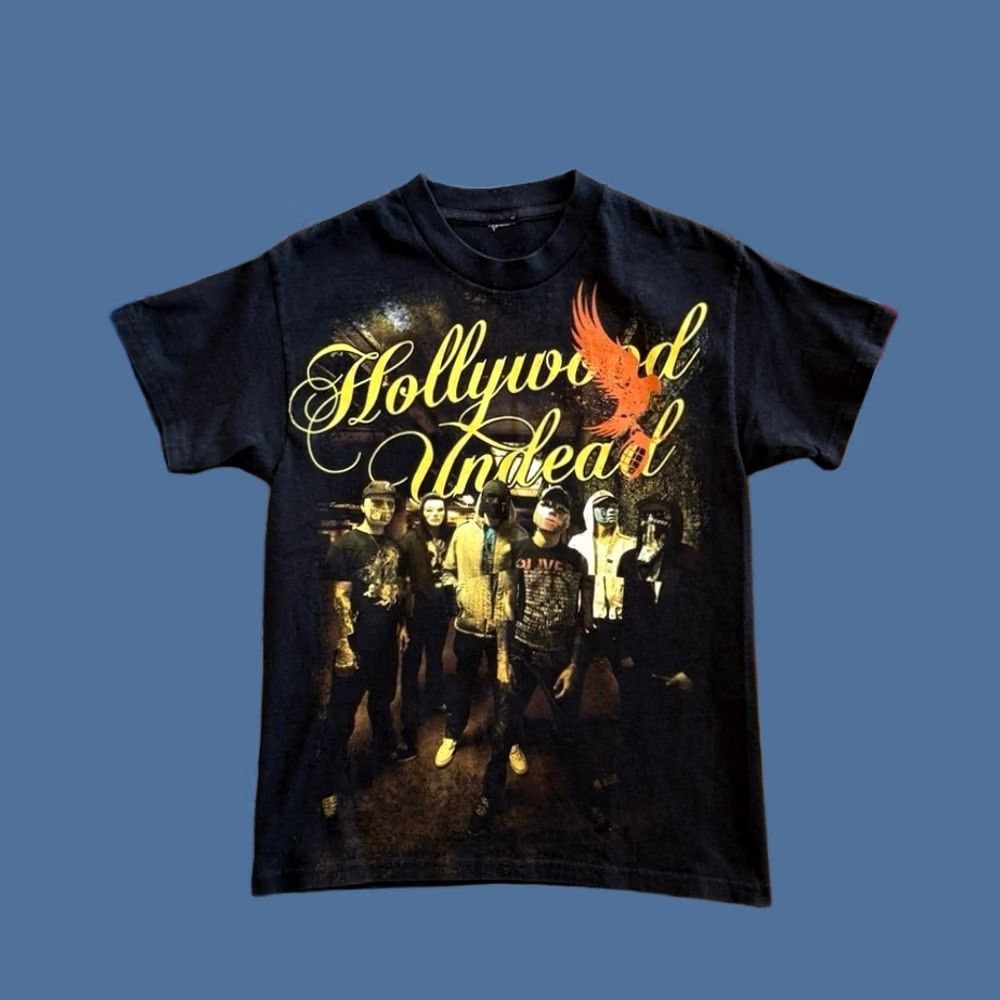 Vintage VINTAGE Hollywood Undead Band T-Shirt Y2K Rock Rap Grunge Gothic Black XS Mens Size US XS / EU 42 / 0 - 1 Thumbnail