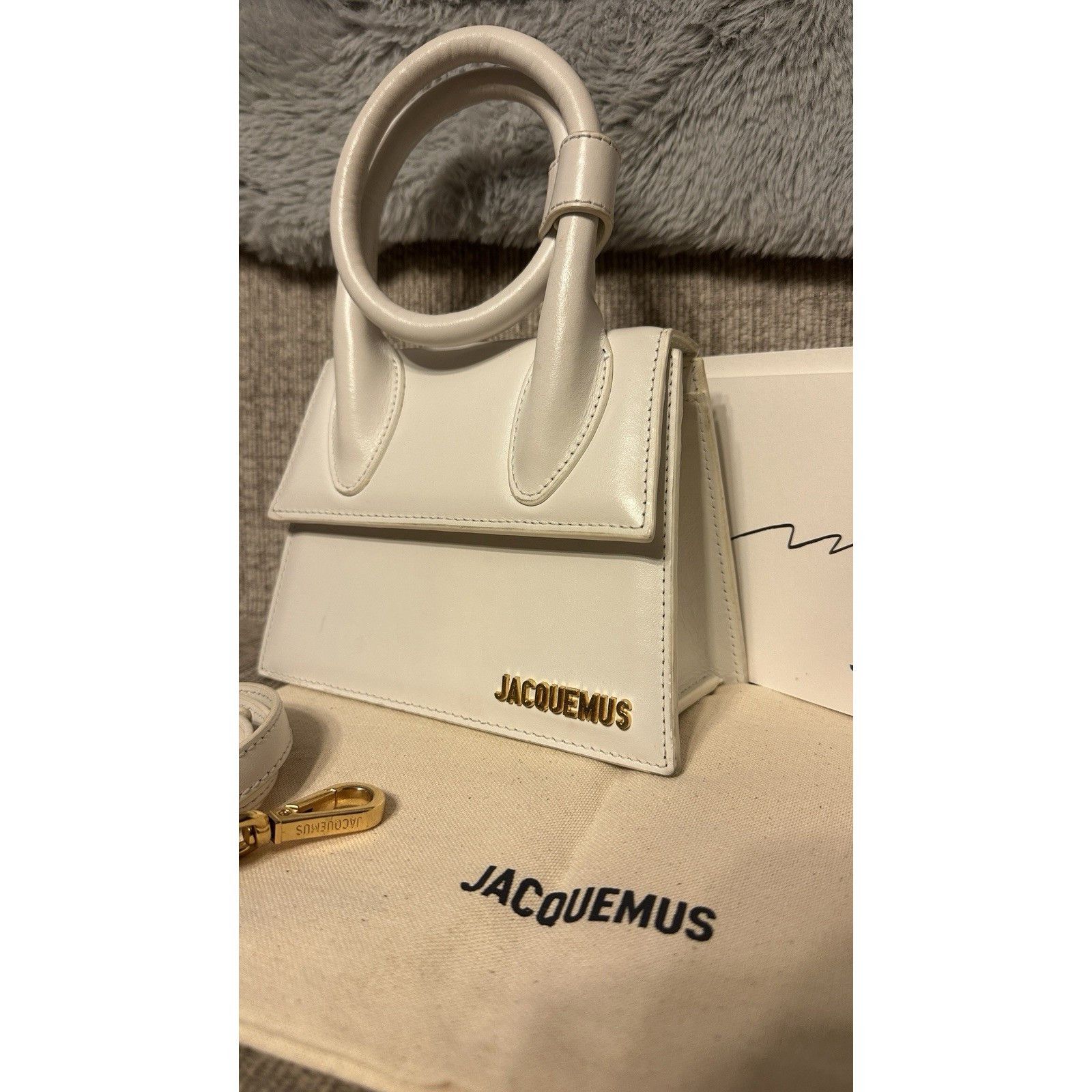 Jacquemus Jacquemus Le grand Chiquito Top Handle Bag Ivory Size ONE SIZE - 2 Thumbnail