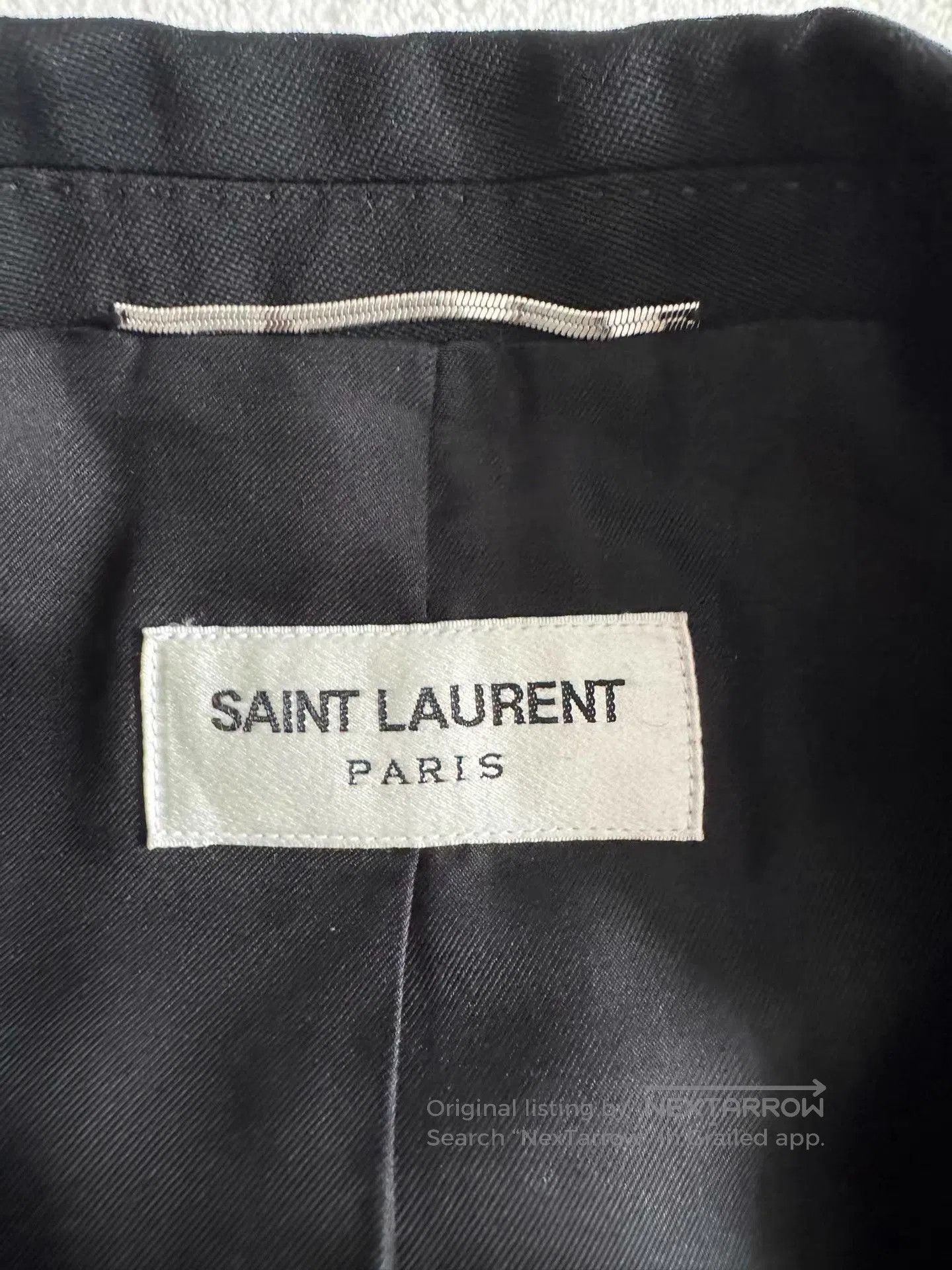 Saint Laurent Paris Black Formal Blazer with Satin Lapel - Size M. Size US M / EU 48-50 / 2 - 4 Thumbnail