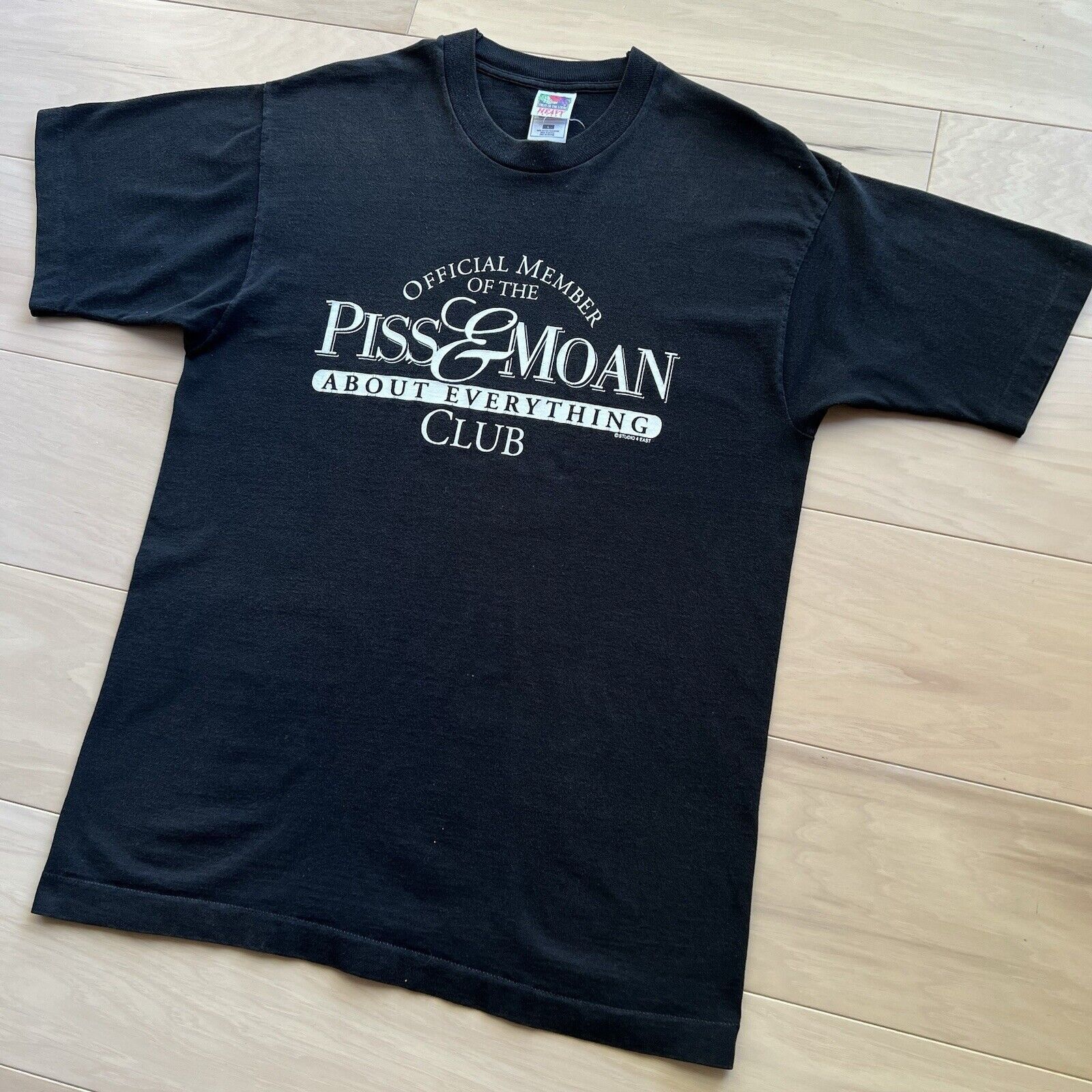 Fruit Of The Loom × Vintage Vintage Member of the Piss Moan About Everything Club Shirt Size US L / EU 52-54 / 3 - 7 Thumbnail