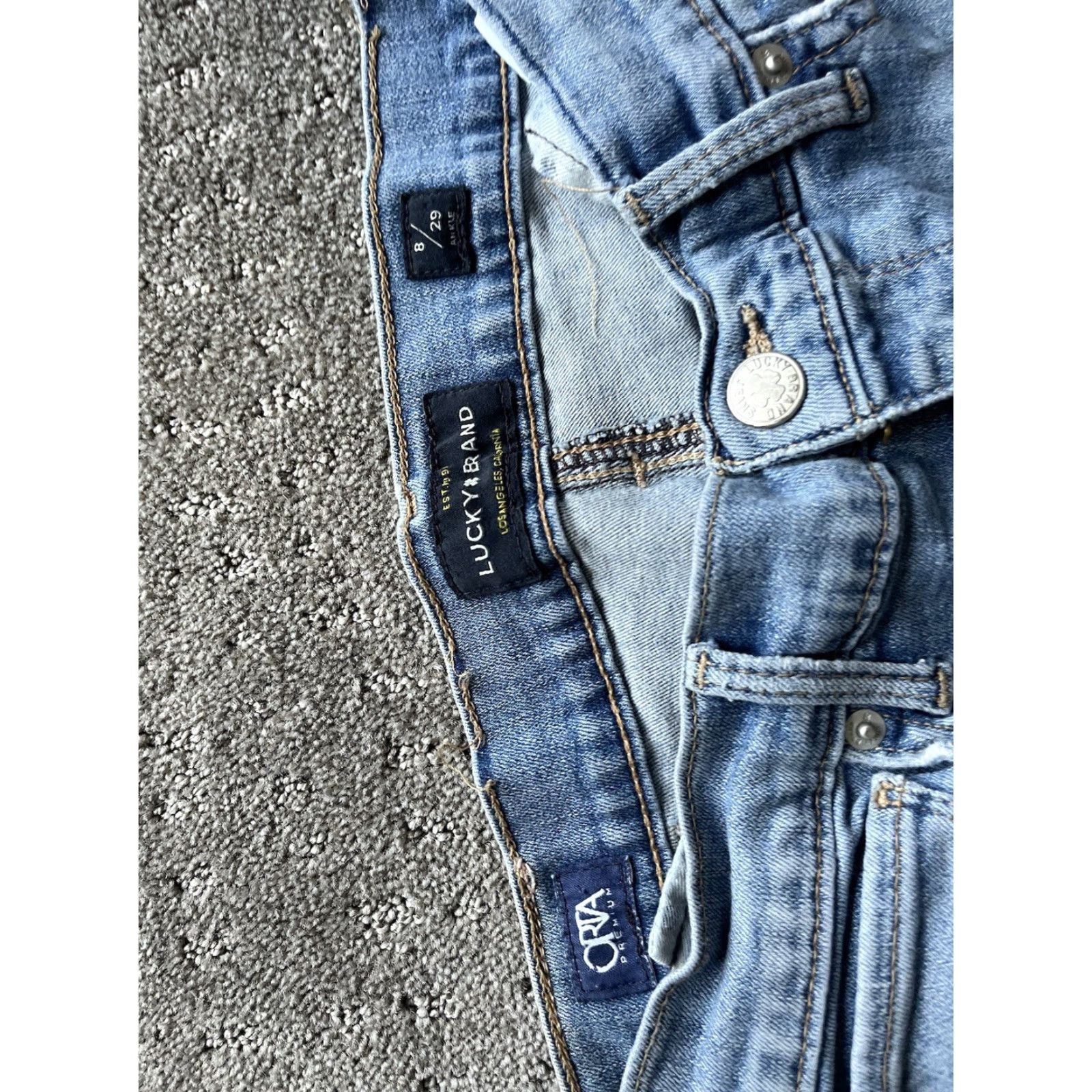 Lucky Brand VINTAGE Lucky Brand Womens Jeans Skinny Fit Low Rise 28in Inseam Size 8 Blue Denim Size 30" / US 8 / IT 44 - 5 Thumbnail