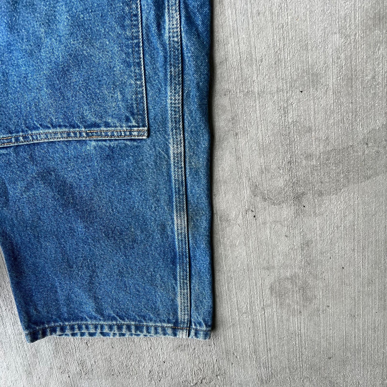 Carhartt × Vintage Carhartt blue denim jeans double knee work carpenter pants Size US 36 / EU 52 - 8 Thumbnail