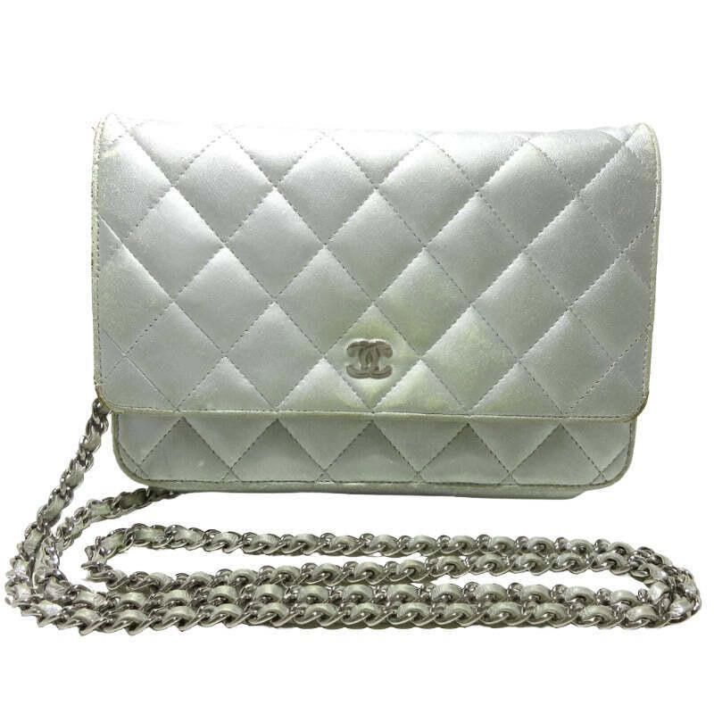 Chanel CHANEL Lambskin Quilted Wallet On Chain WOC Silver 15* Size ONE SIZE - 1 Thumbnail