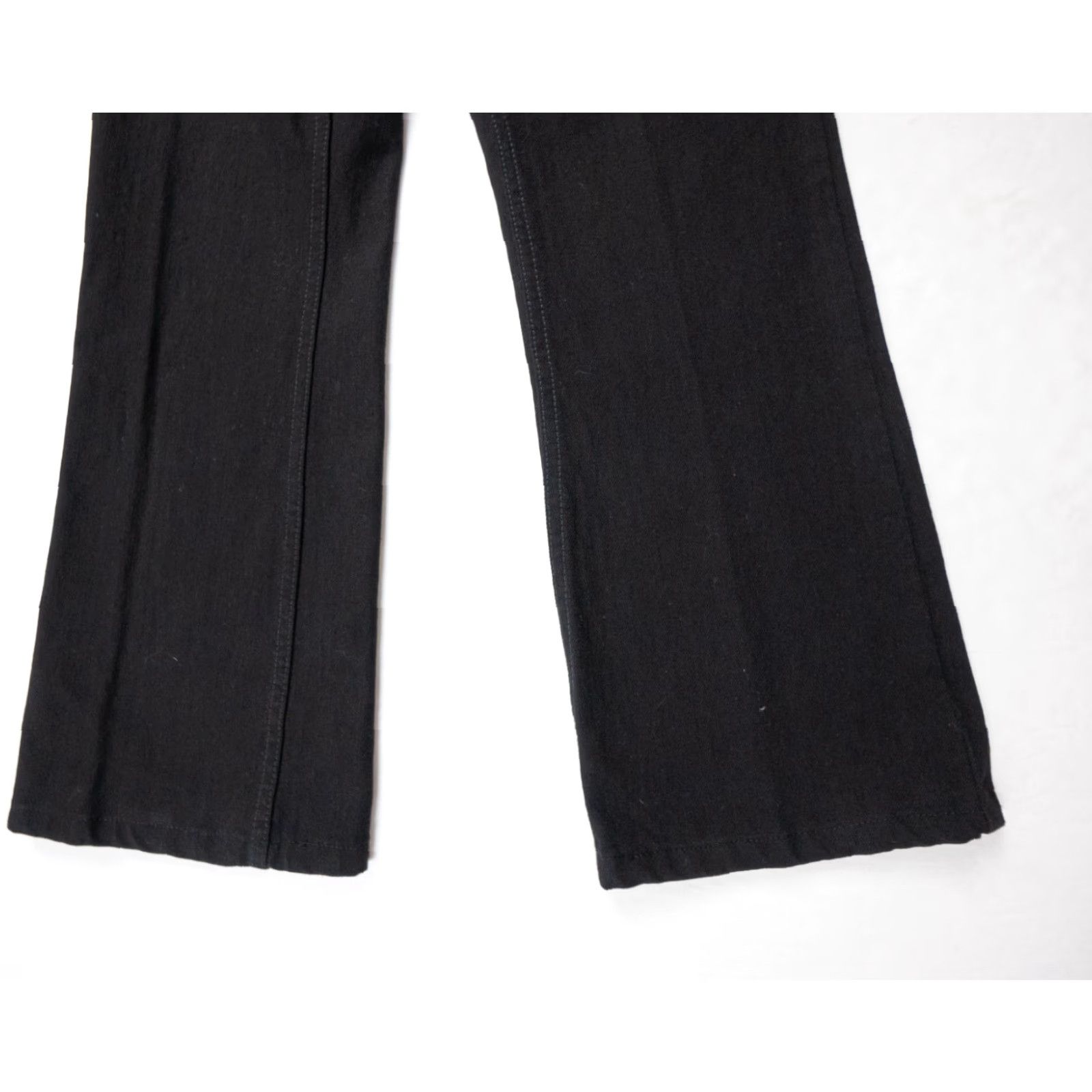 Harley Davidson VINTAGE Harley-Davidson Womens Jeans Flared Denim Pants 4 Black Motorcycle Embellished Stretch Size 27" / US 4 / IT 40 - 5 Thumbnail
