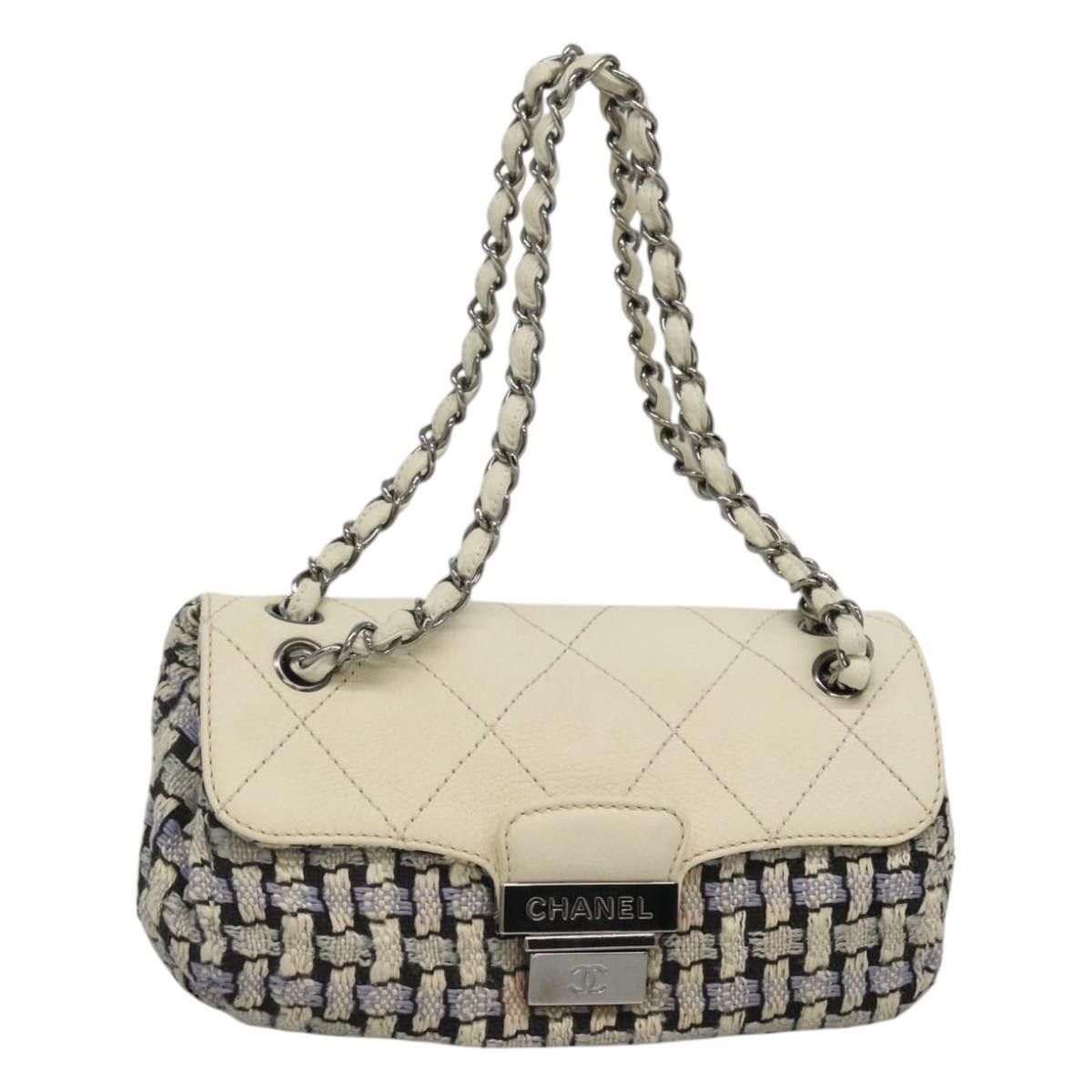 Chanel CHANEL Chain Shoulder Bag Tweed Blue CC Size ONE SIZE - 1 Thumbnail